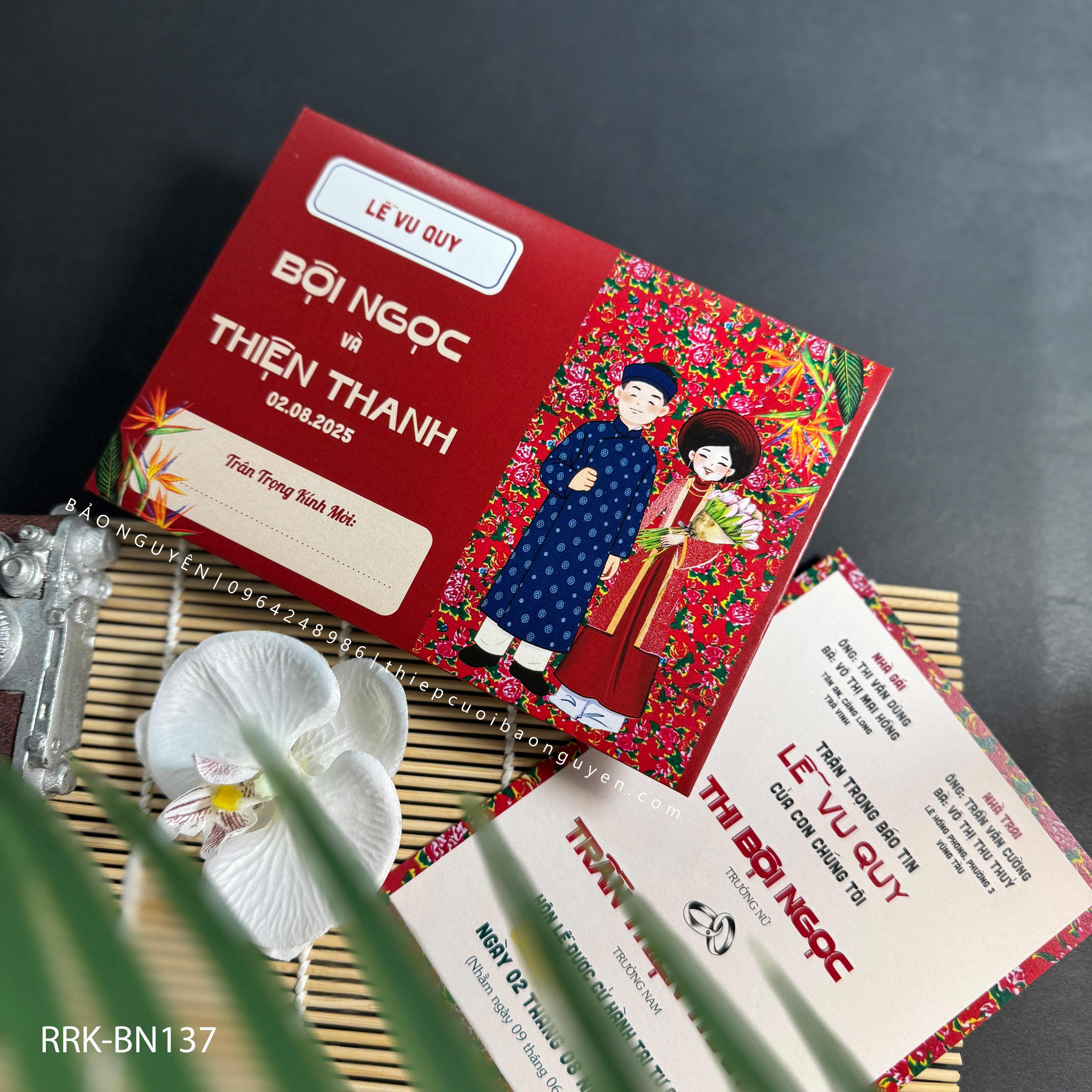 (RRK-BN137) Thiệp Cưới KTS hiện đại sang trọng