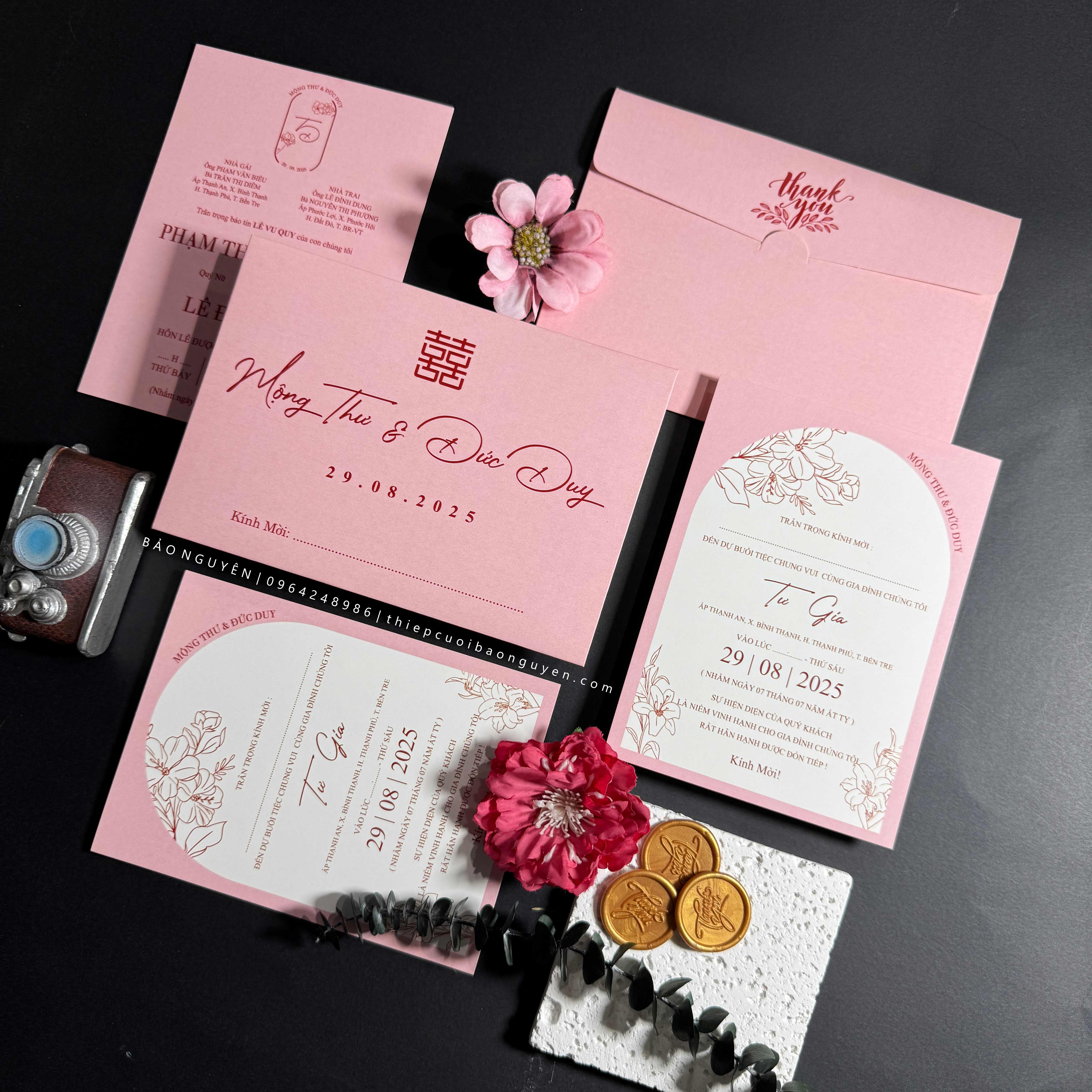 (RRK-BN142) Thiệp Cưới KTS hiện đại sang trọng