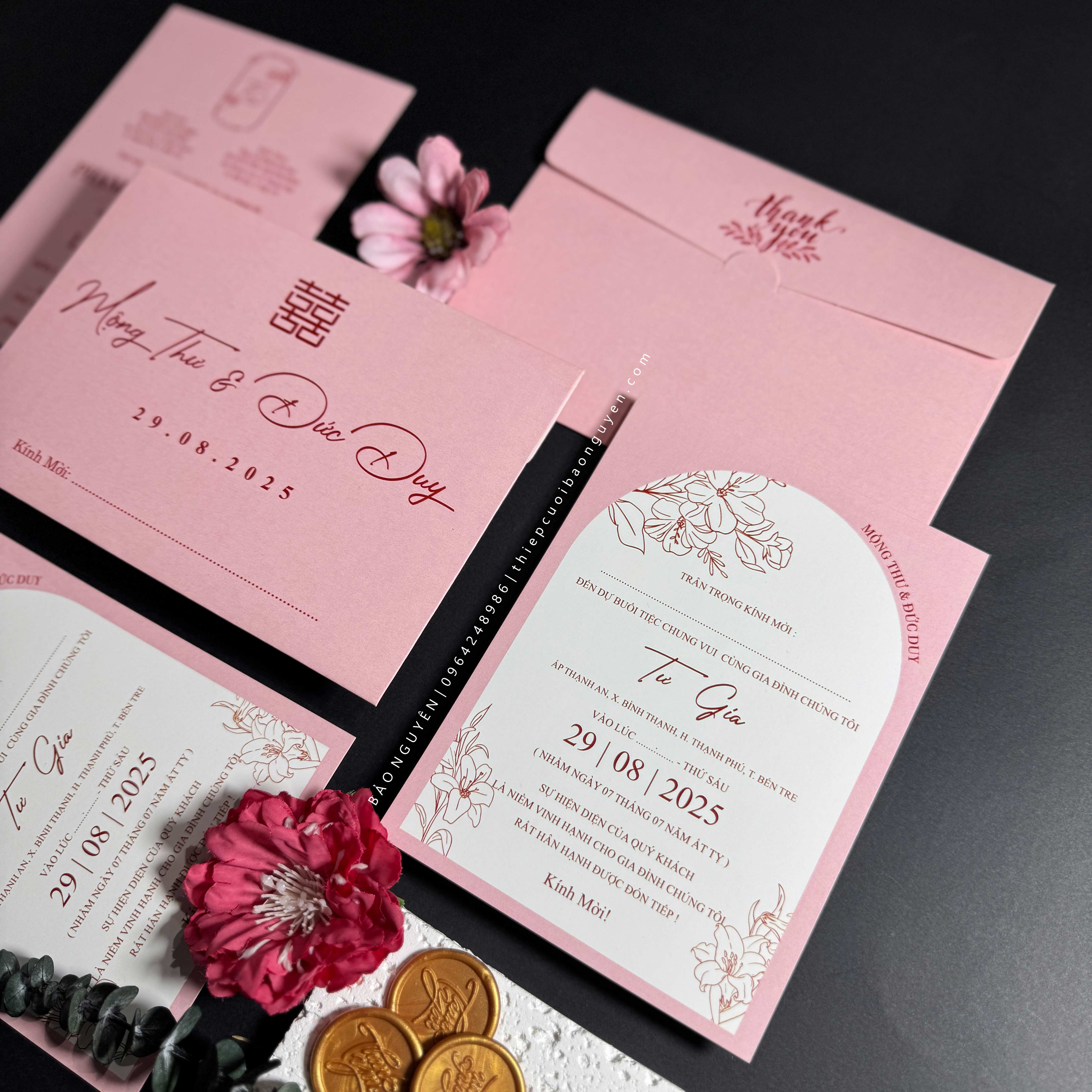 (RRK-BN142) Thiệp Cưới KTS hiện đại sang trọng