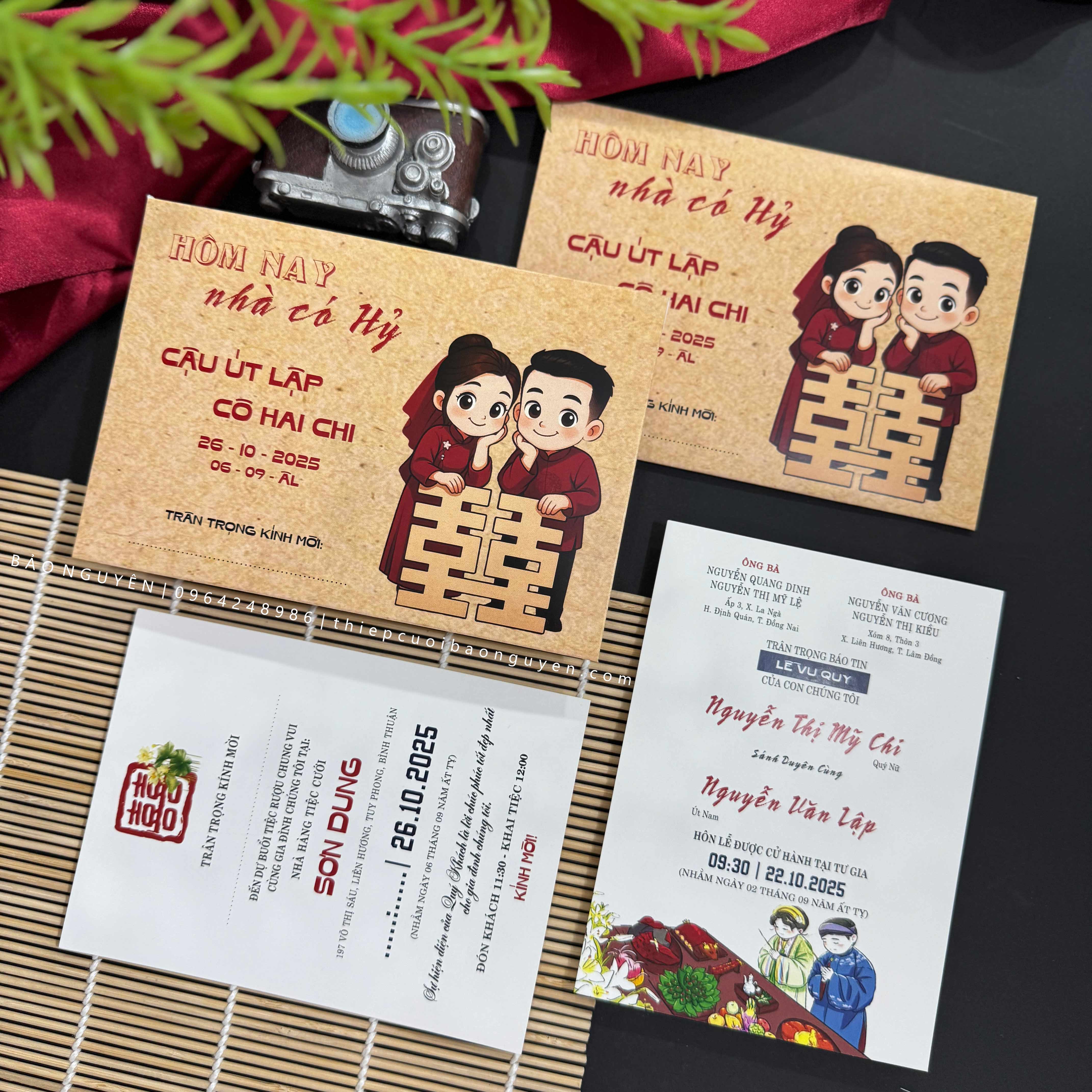 (RRK-BN145) Thiệp Cưới KTS hiện đại sang trọng