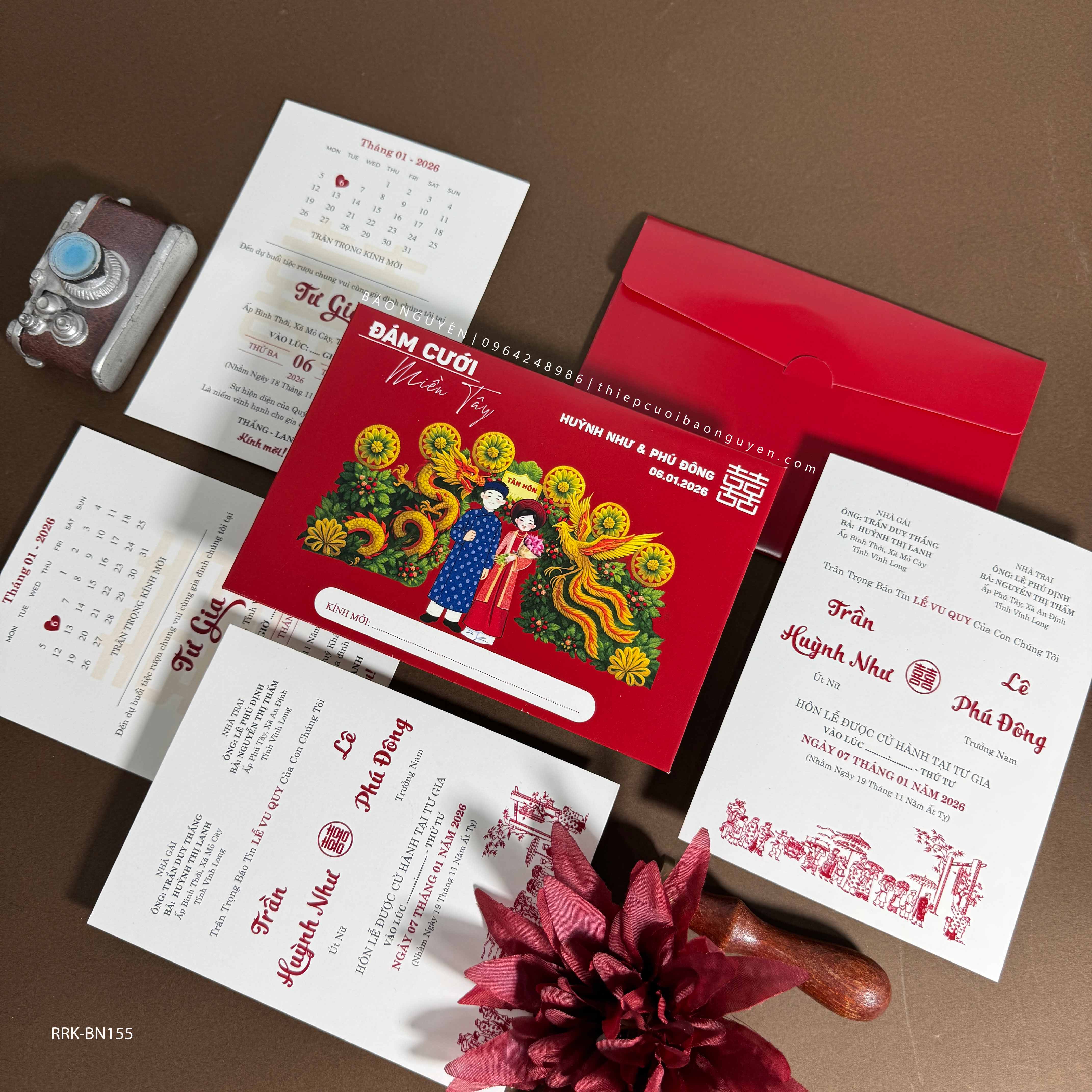 (RRK-BN155) Thiệp Cưới Kỹ Thuật Số_Hiện Đại