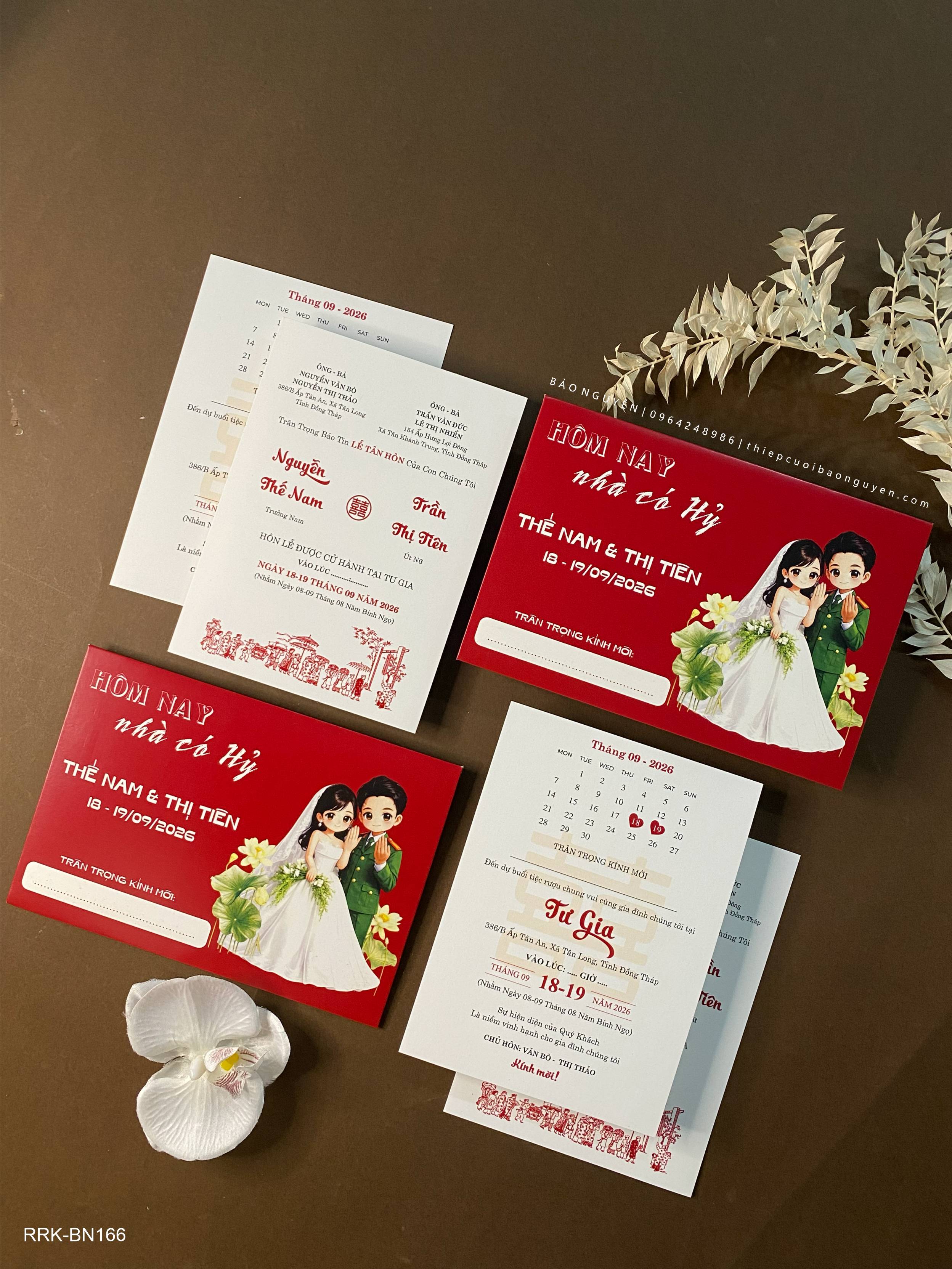 (RRK-BN166) Thiệp Cưới KTS hiện đại