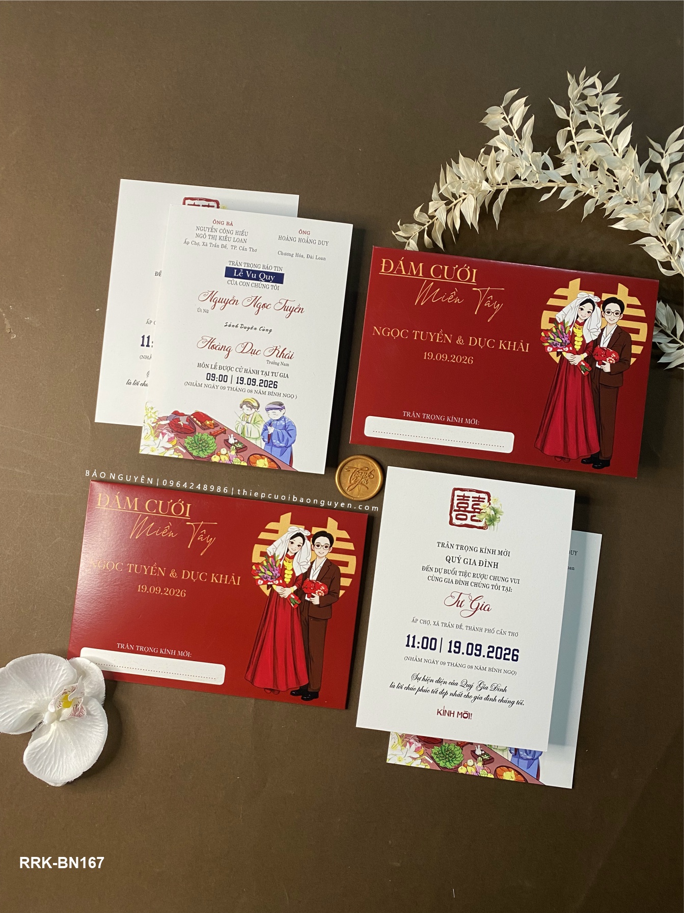 (RRK-BN167) Thiệp Cưới KTS hiện đại