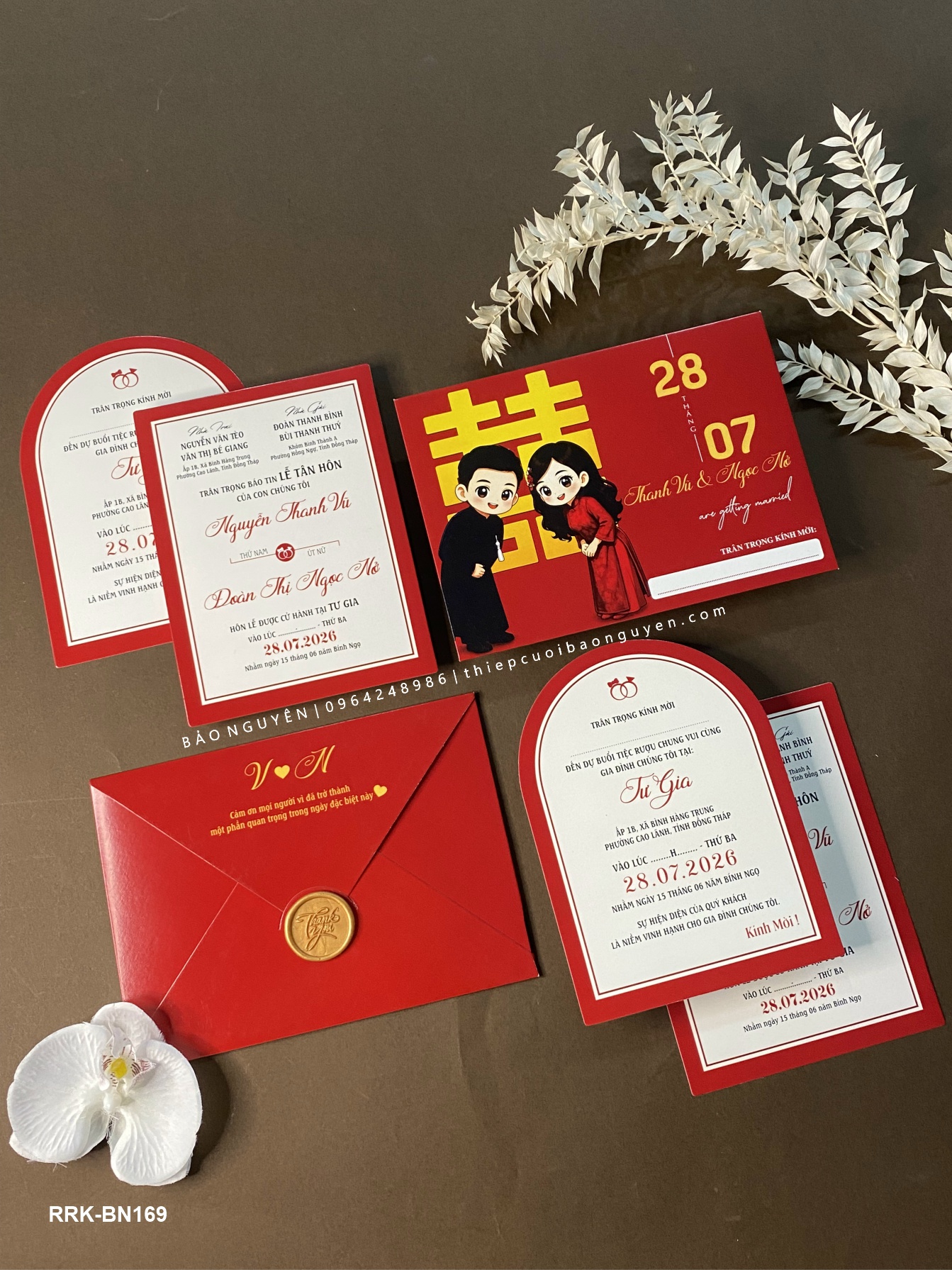 (RRK-BN169) Thiệp Cưới KTS hiện đại