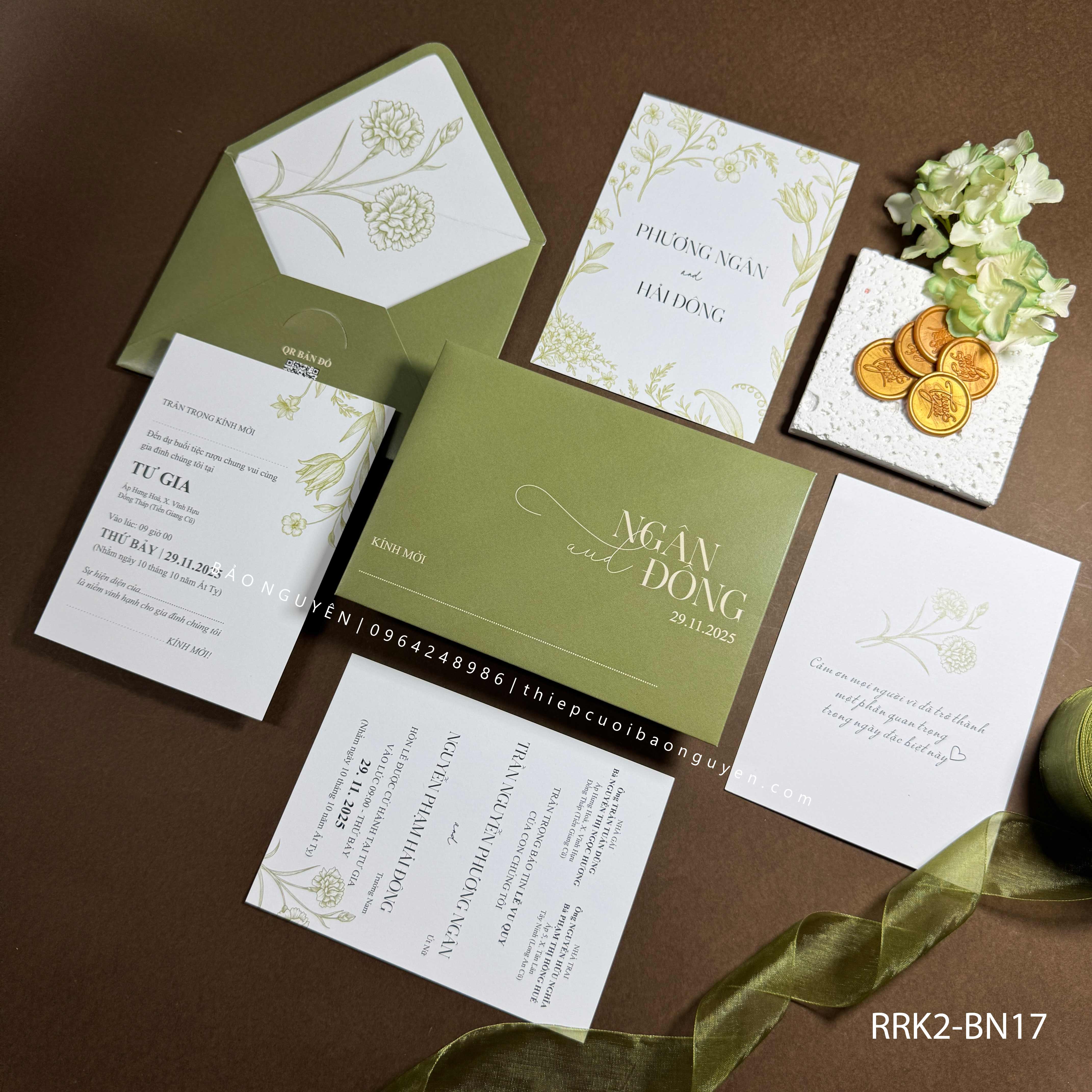 (RRK2-BN17) Thiệp Cưới KTS Hiện Đại