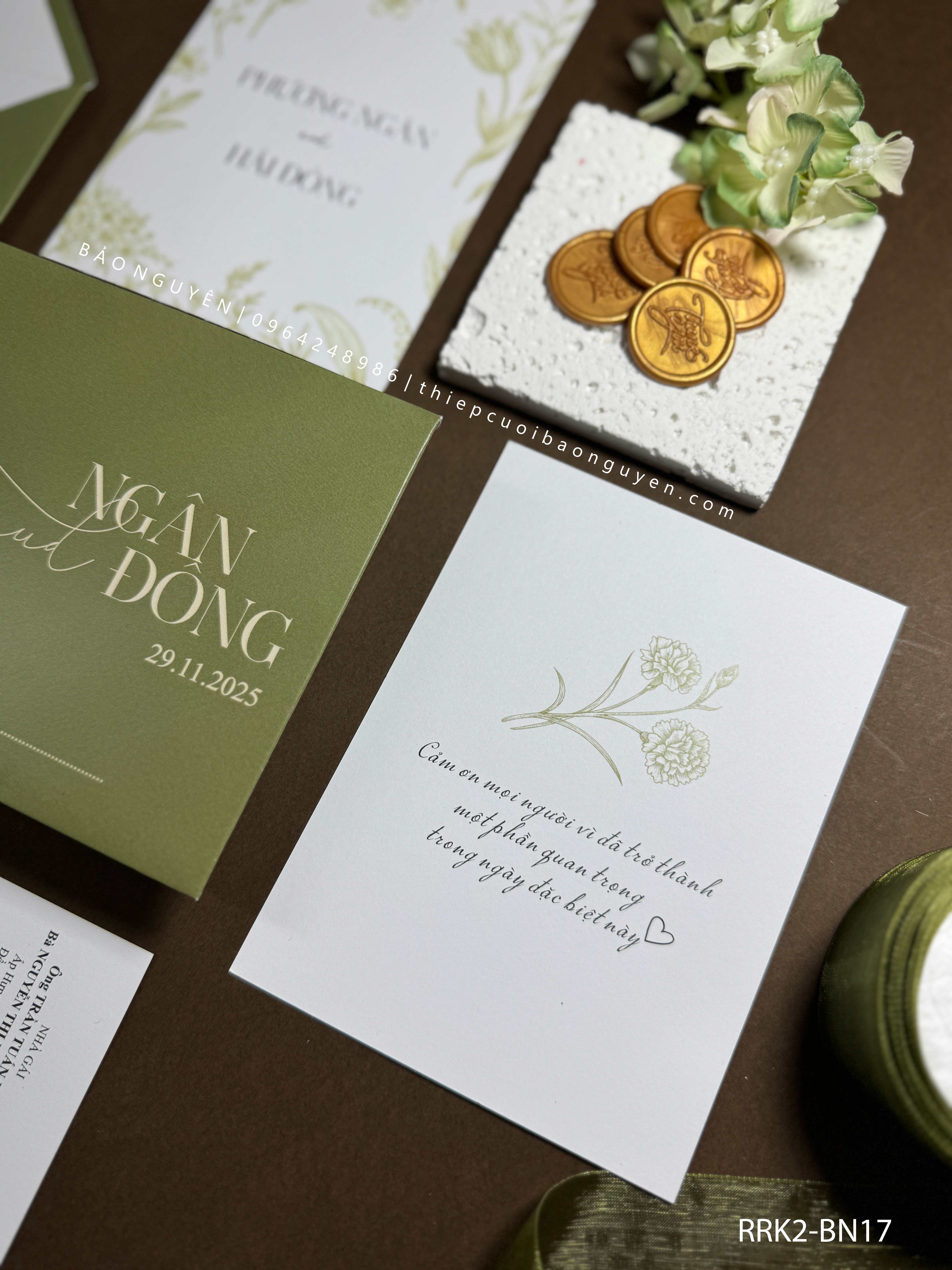 (RRK2-BN17) Thiệp Cưới KTS Hiện Đại