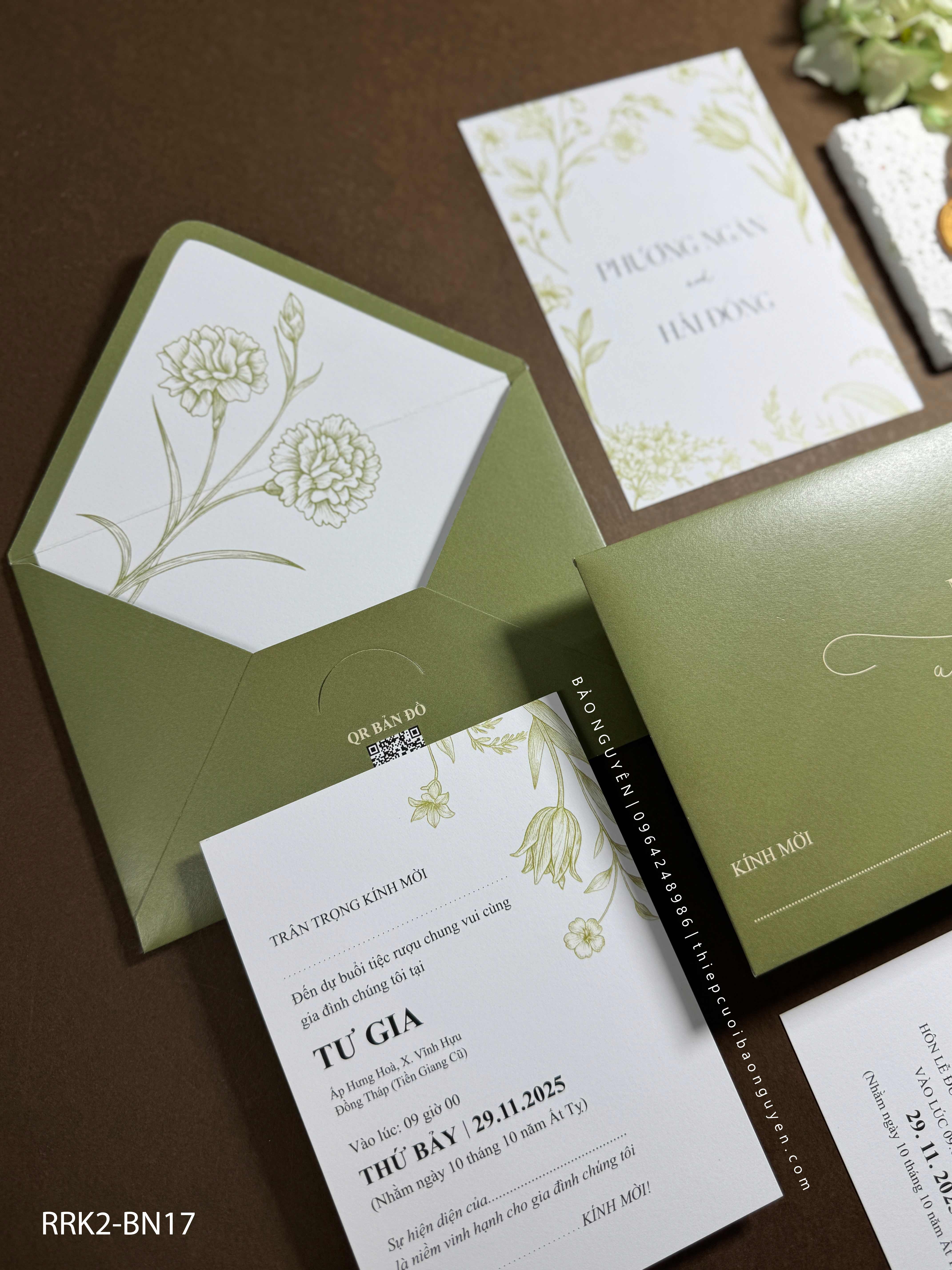 (RRK2-BN17) Thiệp Cưới KTS Hiện Đại