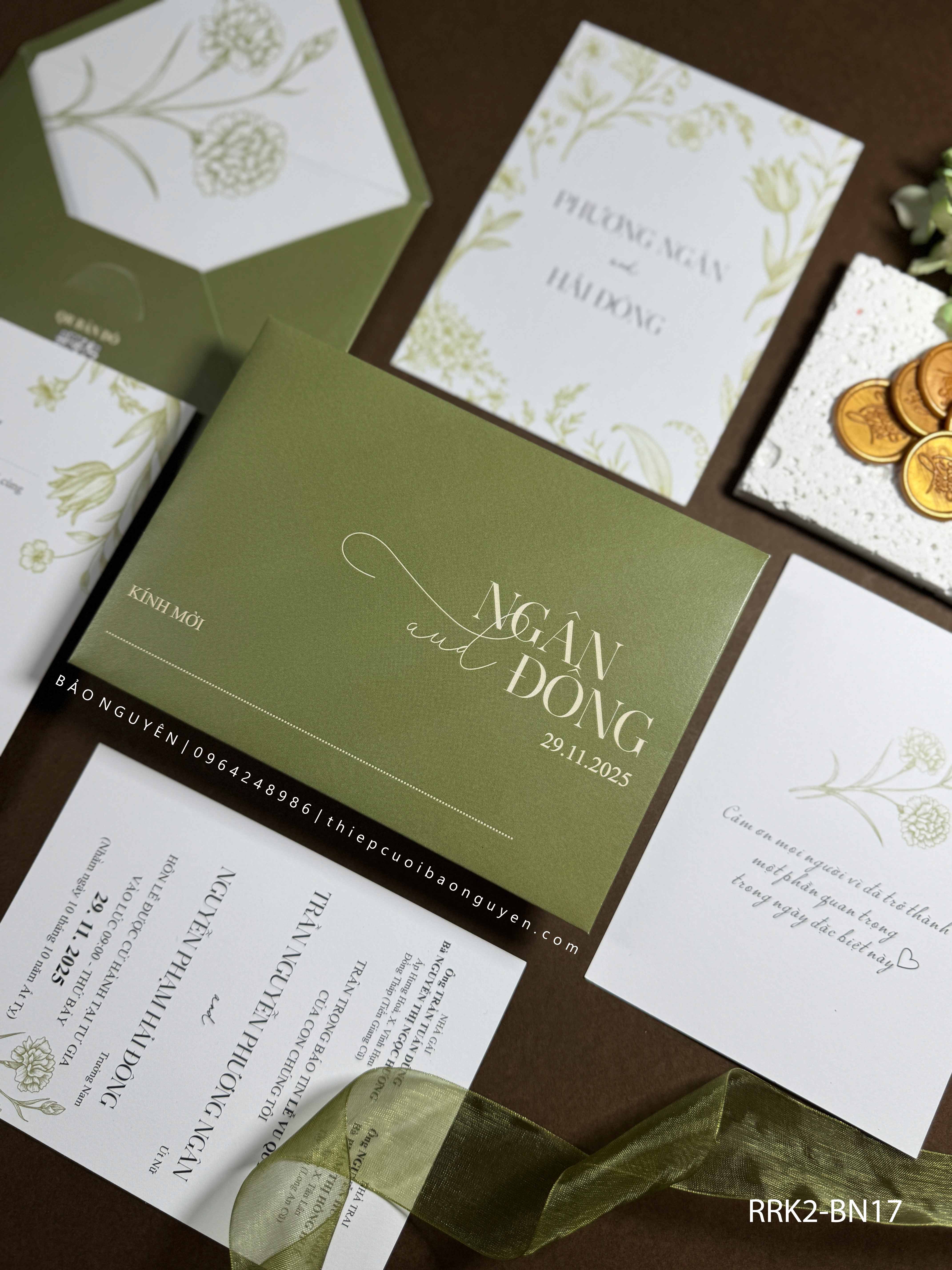 (RRK2-BN17) Thiệp Cưới KTS Hiện Đại