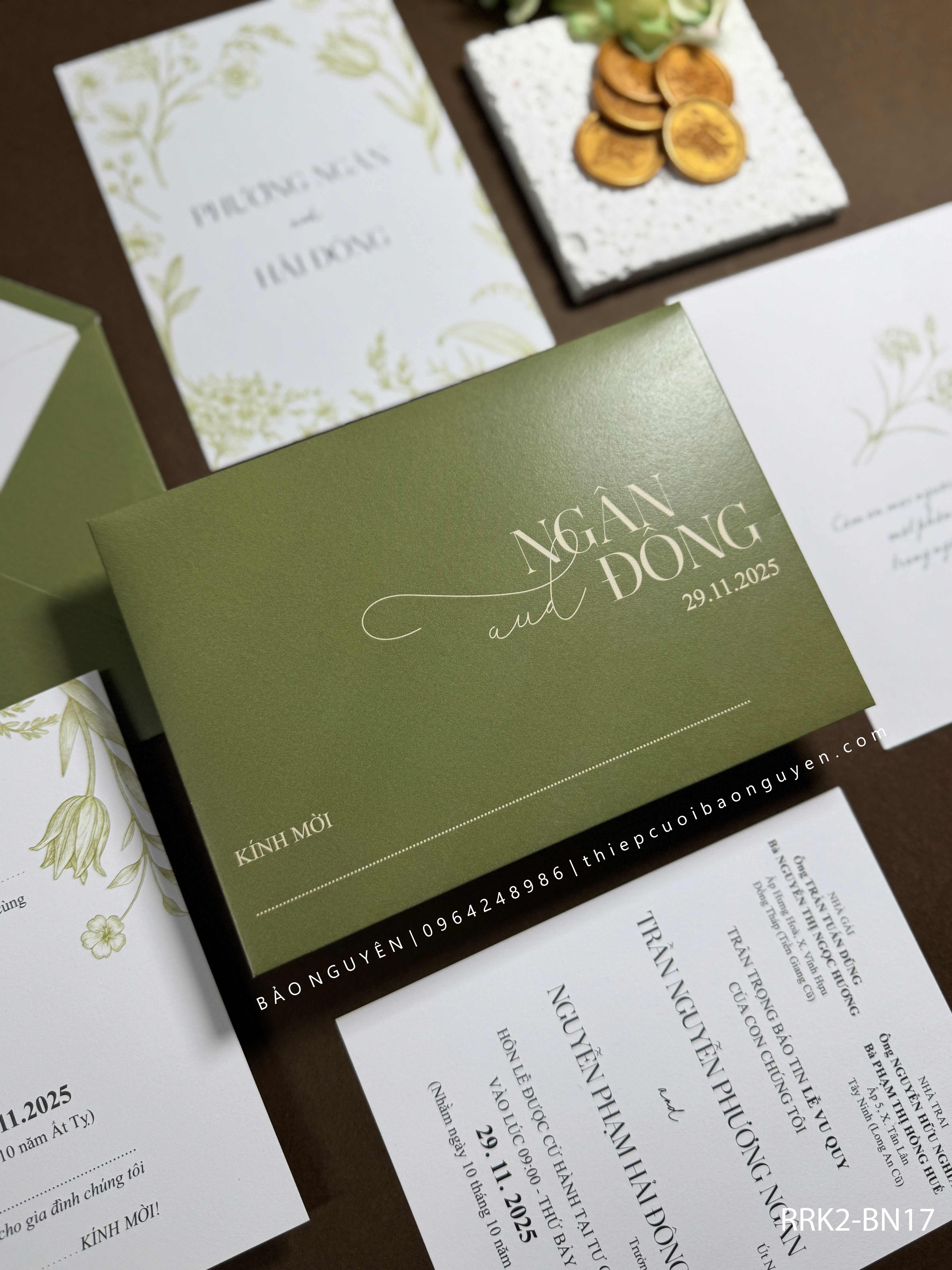 (RRK2-BN17) Thiệp Cưới KTS Hiện Đại