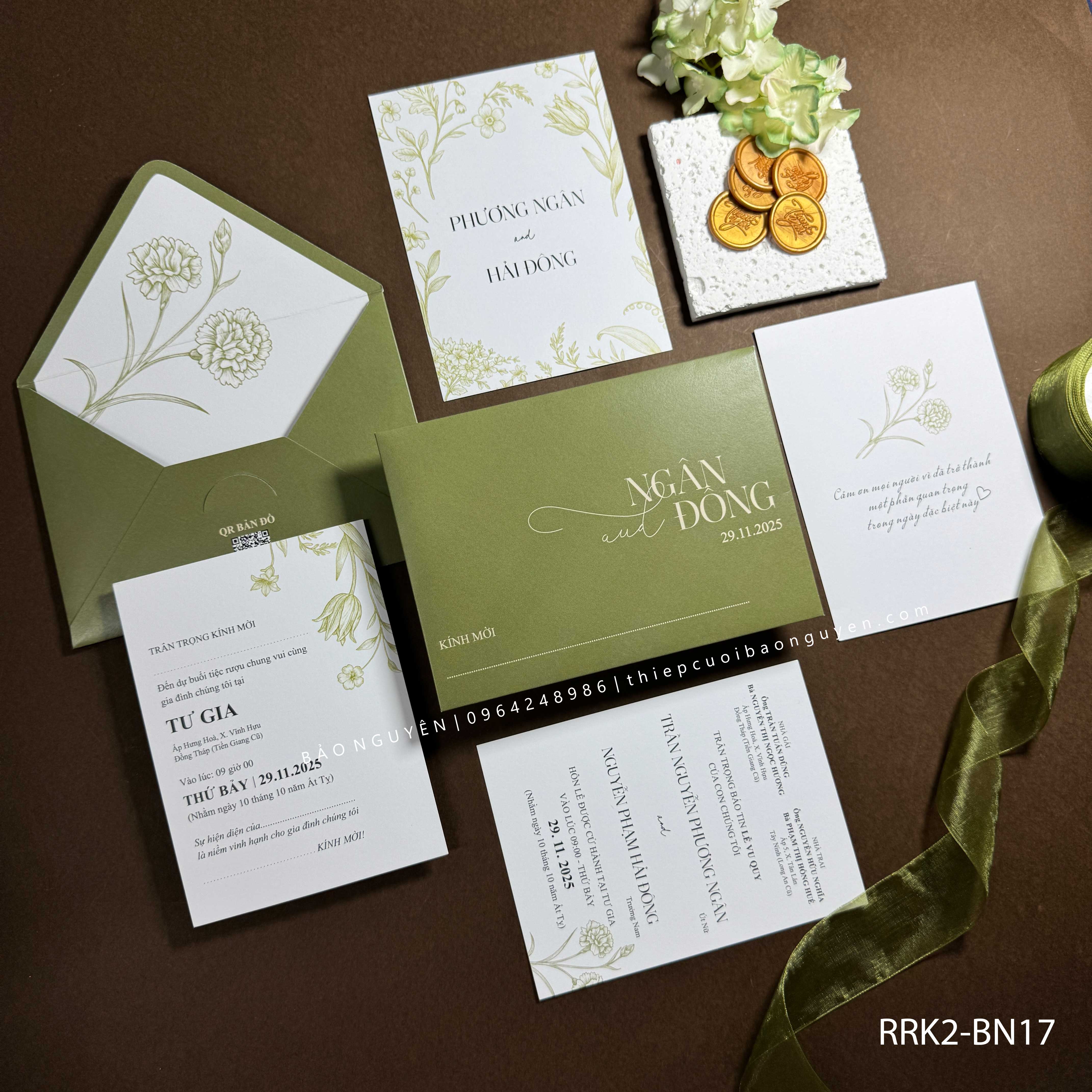 (RRK2-BN17) Thiệp Cưới KTS Hiện Đại