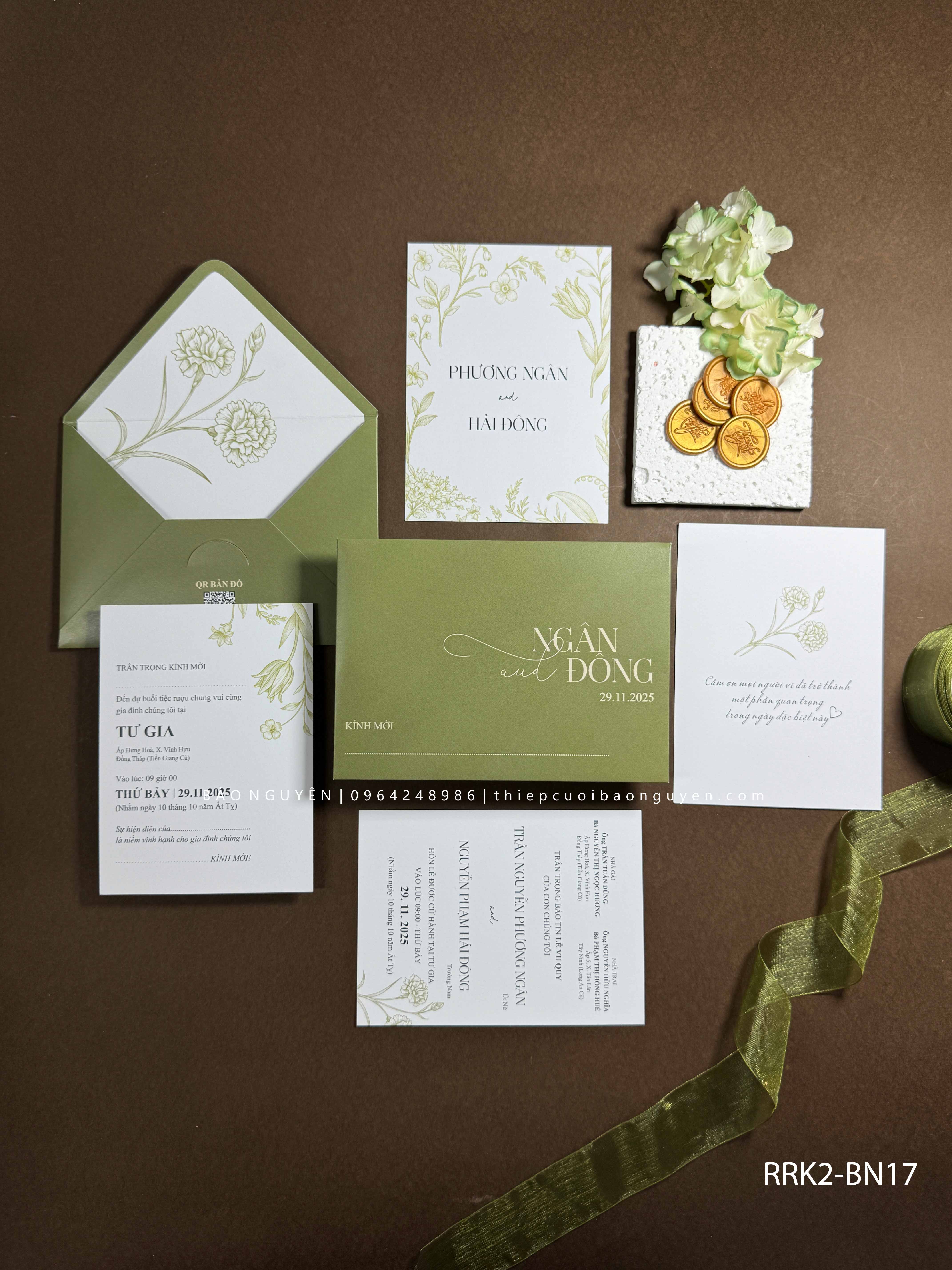 (RRK2-BN17) Thiệp Cưới KTS Hiện Đại