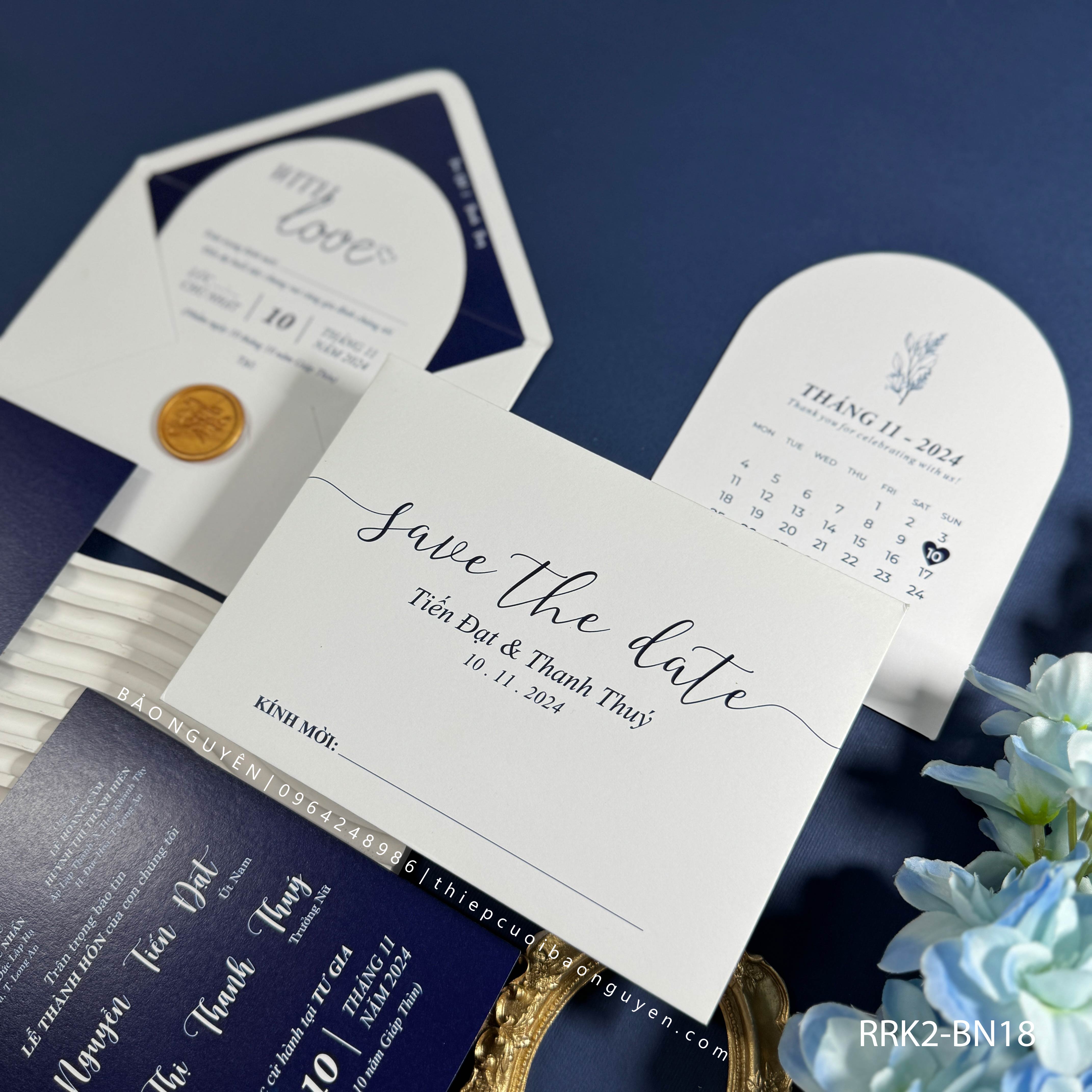 (RRK2-BN18) Thiệp Cưới KTS Hiện Đại