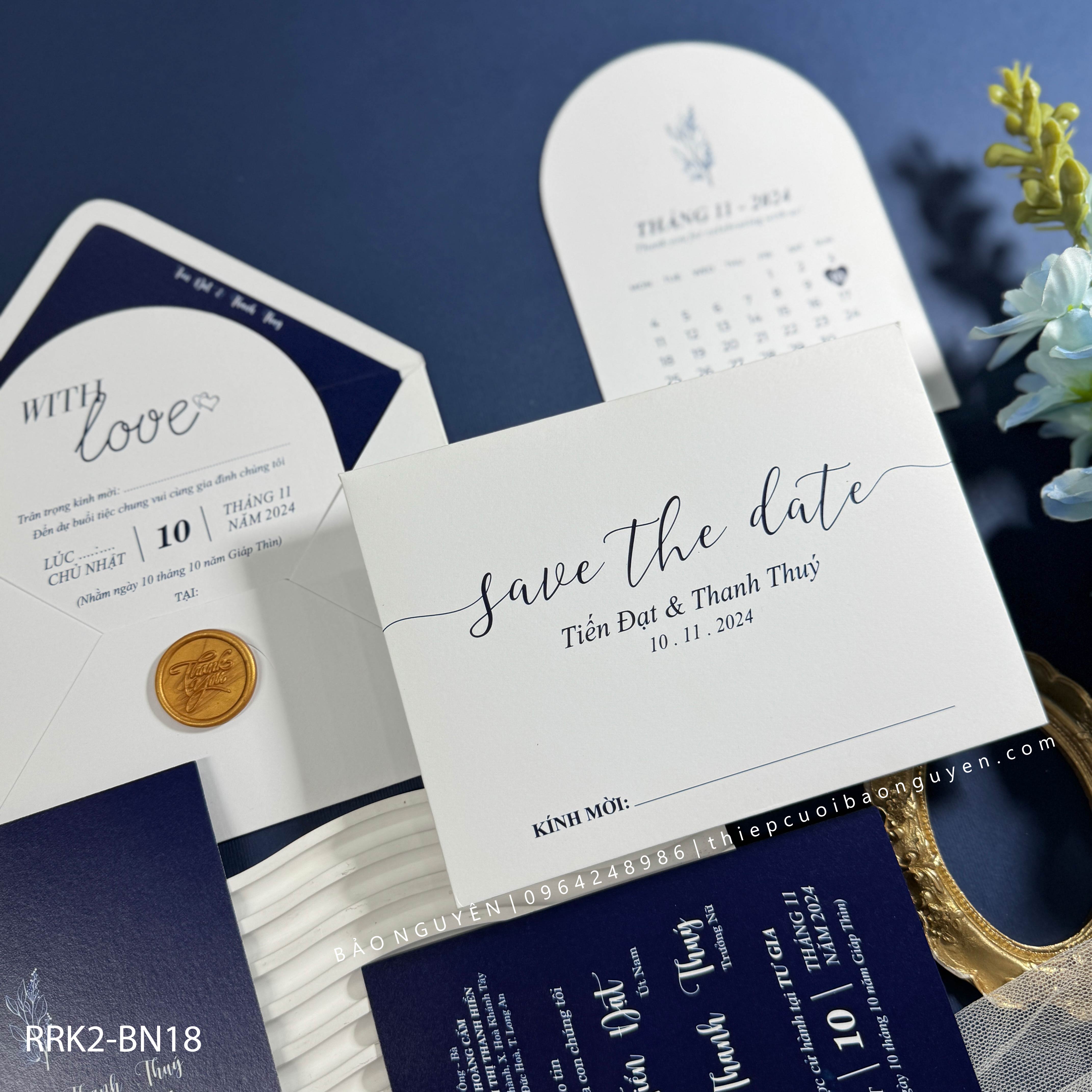 (RRK2-BN18) Thiệp Cưới KTS Hiện Đại