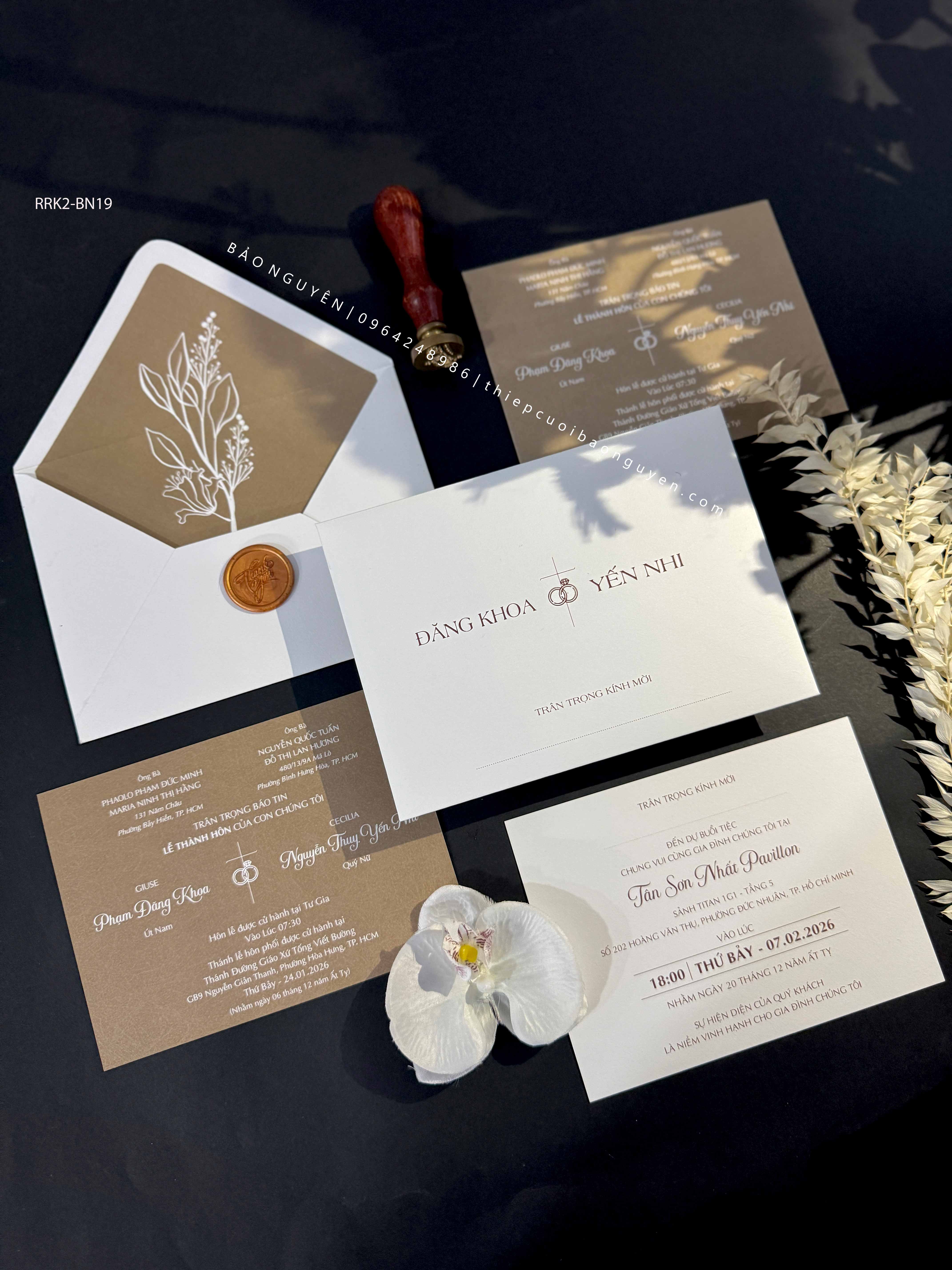 (RRK2-BN19) Thiệp Cưới Kỹ Thuật Số_Hiện Đại
