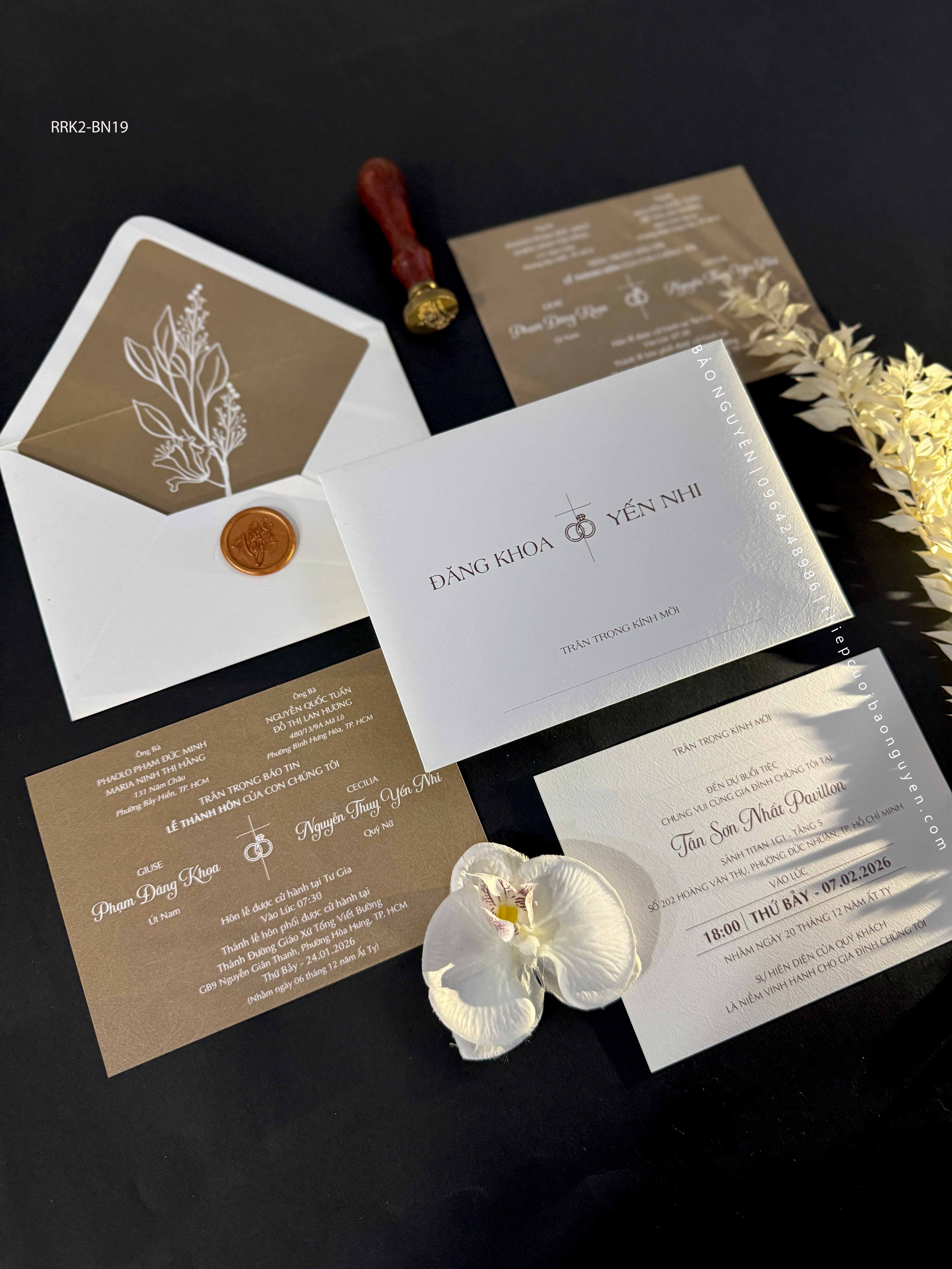 (RRK2-BN19) Thiệp Cưới Kỹ Thuật Số_Hiện Đại