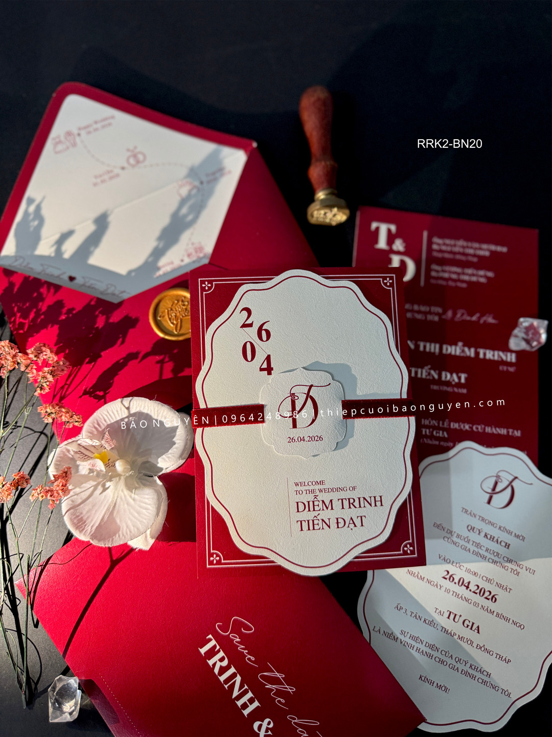 (RRK2-BN20) Thiệp Cưới Kỹ Thuật Số_Hiện Đại