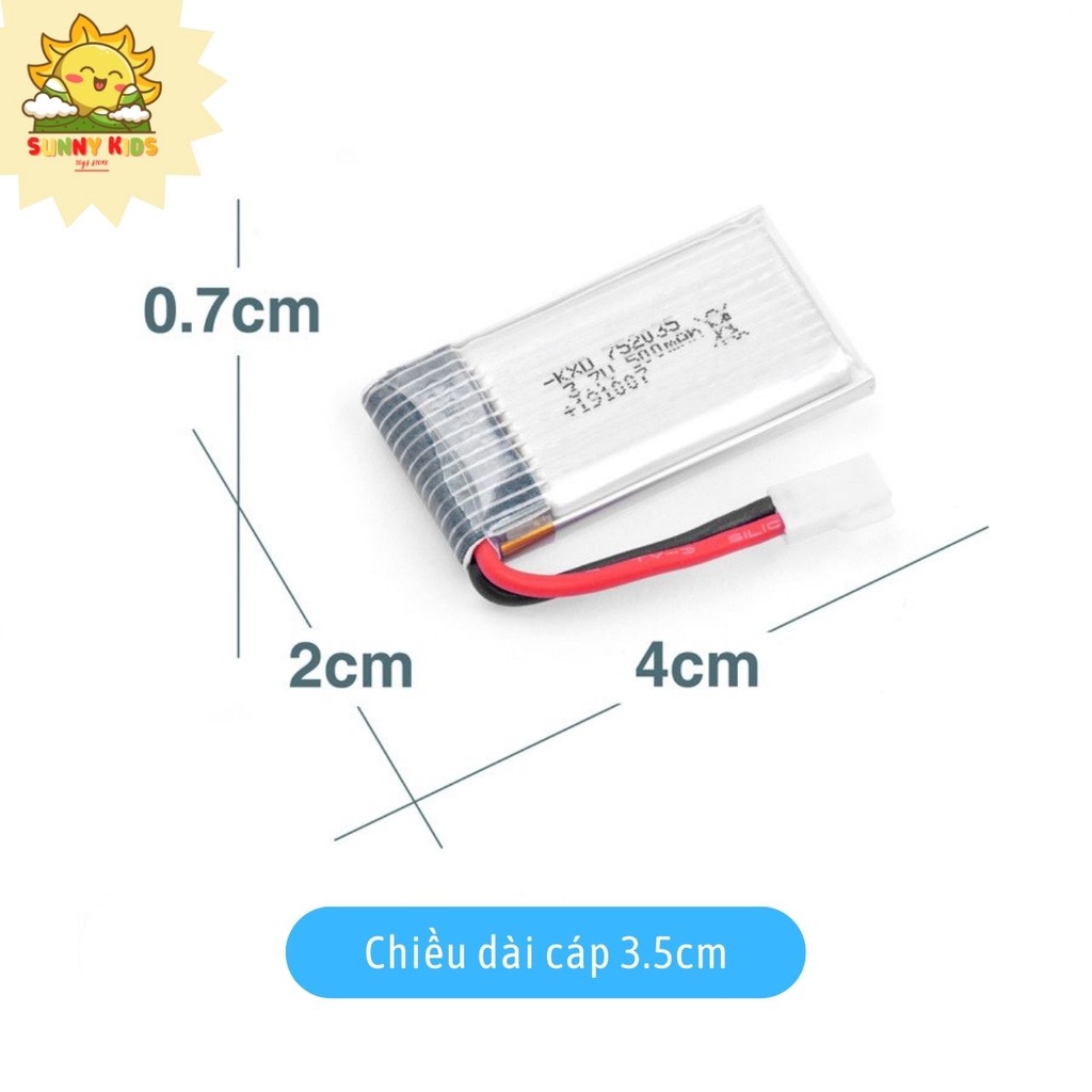 (LINH KIỆN) Pin Lithium cho đồ chơi Máy bay và Drone Mini Điều khiển từ xa  3.7V, sạc lại trên 300 lần - Sunny Kids
