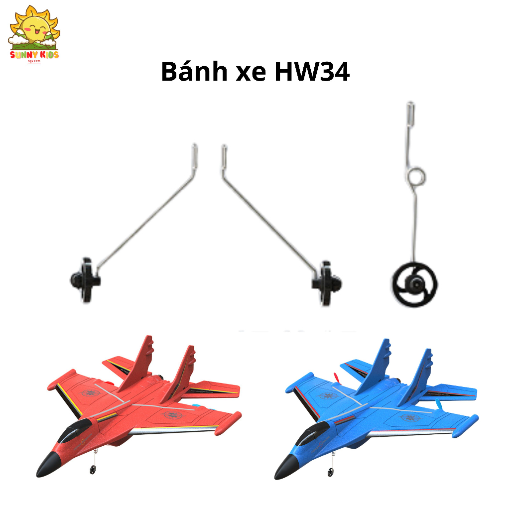 (LINH KIỆN) Bộ Cánh quạt, Bánh lăn cho Máy bay và Drone Điều khiển từ xa SU27 HW37 F35 W10 L602 H107 H118 - Sunny Kids