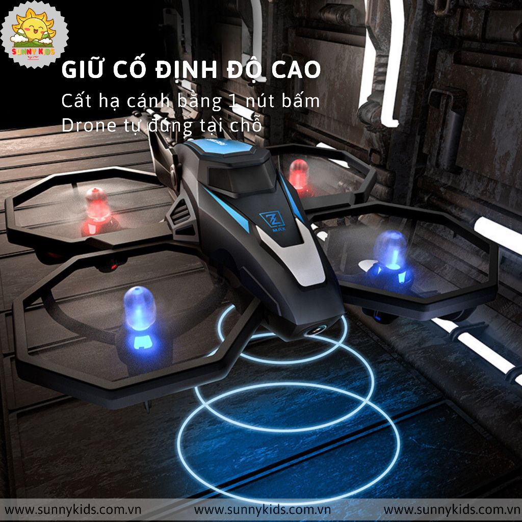 Drone Mini Điều khiển từ xa JJRC H118 | Máy bay đồ chơi có Camera | Vận hành siêu êm, chính xác