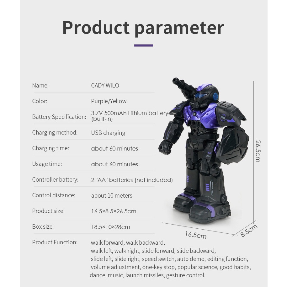 Robot Điều Khiển Từ Xa CADY Wilo JJRC R20