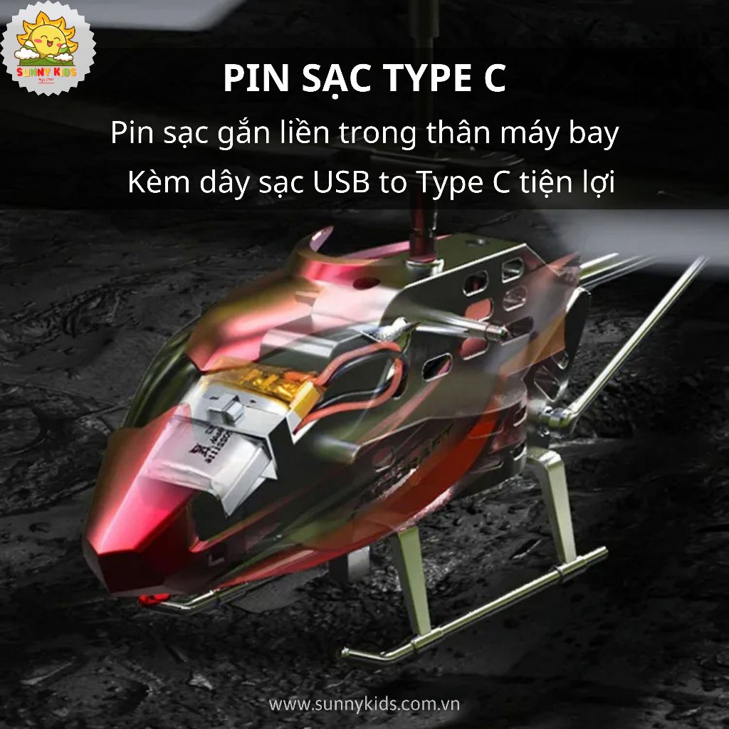 Máy bay Trực thăng Điều khiển từ xa XK913-X | Bản cao cấp nhất, 3.5 Kênh | Cánh siêu bền