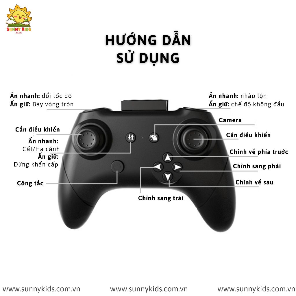 Drone Mini Điều khiển từ xa JJRC H118 | Máy bay đồ chơi có Camera | Vận hành siêu êm, chính xác