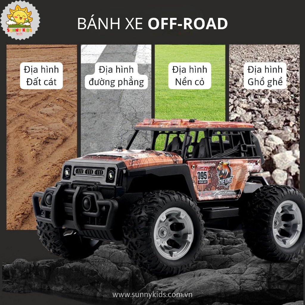 Xe đồ chơi Điều Khiển Từ Xa JJRC Q181 | Xe Địa Hình Off-Road | Đèn Led nhiều màu sắc