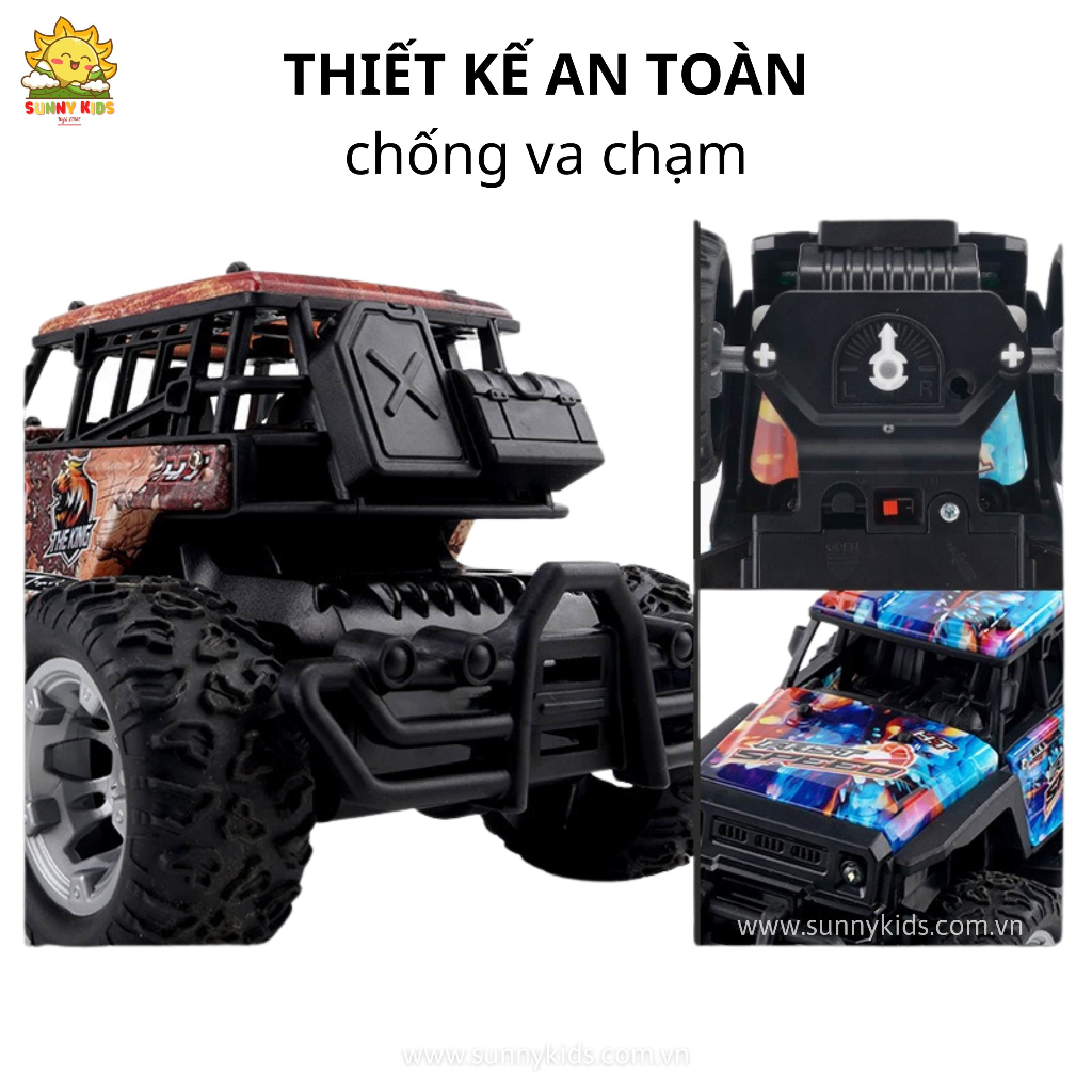Xe đồ chơi Điều Khiển Từ Xa JJRC Q181 | Xe Địa Hình Off-Road | Đèn Led nhiều màu sắc