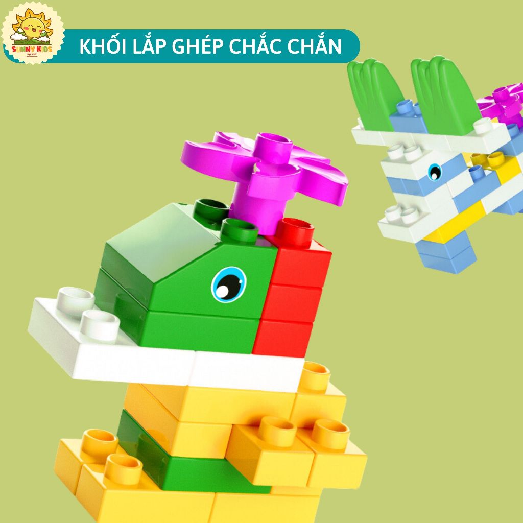 Bộ Bàn Lắp Ráp Đa Năng Menggao - Kèm 1 Ghế Tai Thỏ, Bàn nhỏ cho Bé từ 1 đến 3 Tuổi, Kích thước 38x37x29cm - Sunny Kids