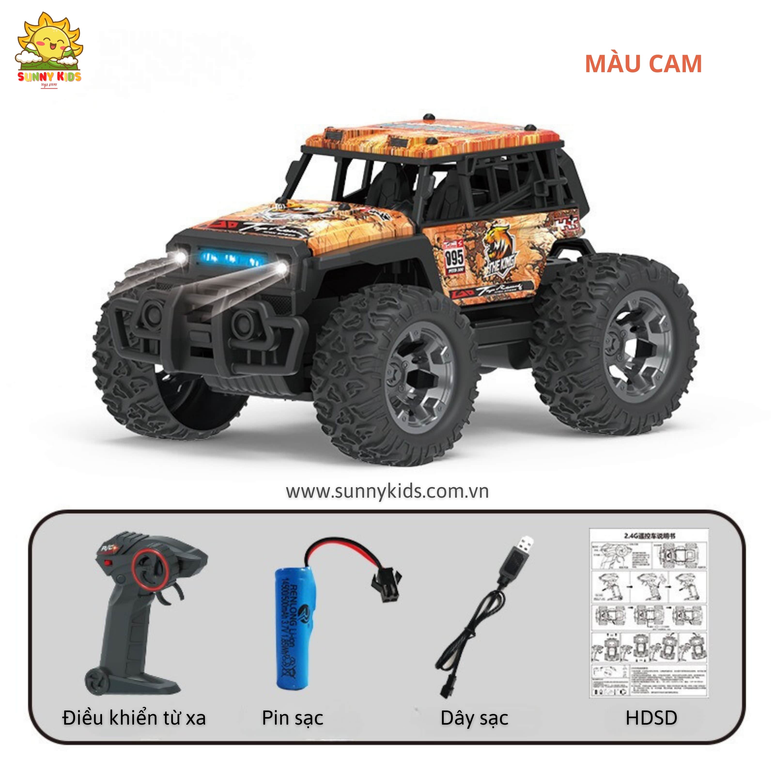 Xe đồ chơi Điều Khiển Từ Xa JJRC Q181 | Xe Địa Hình Off-Road | Đèn Led nhiều màu sắc