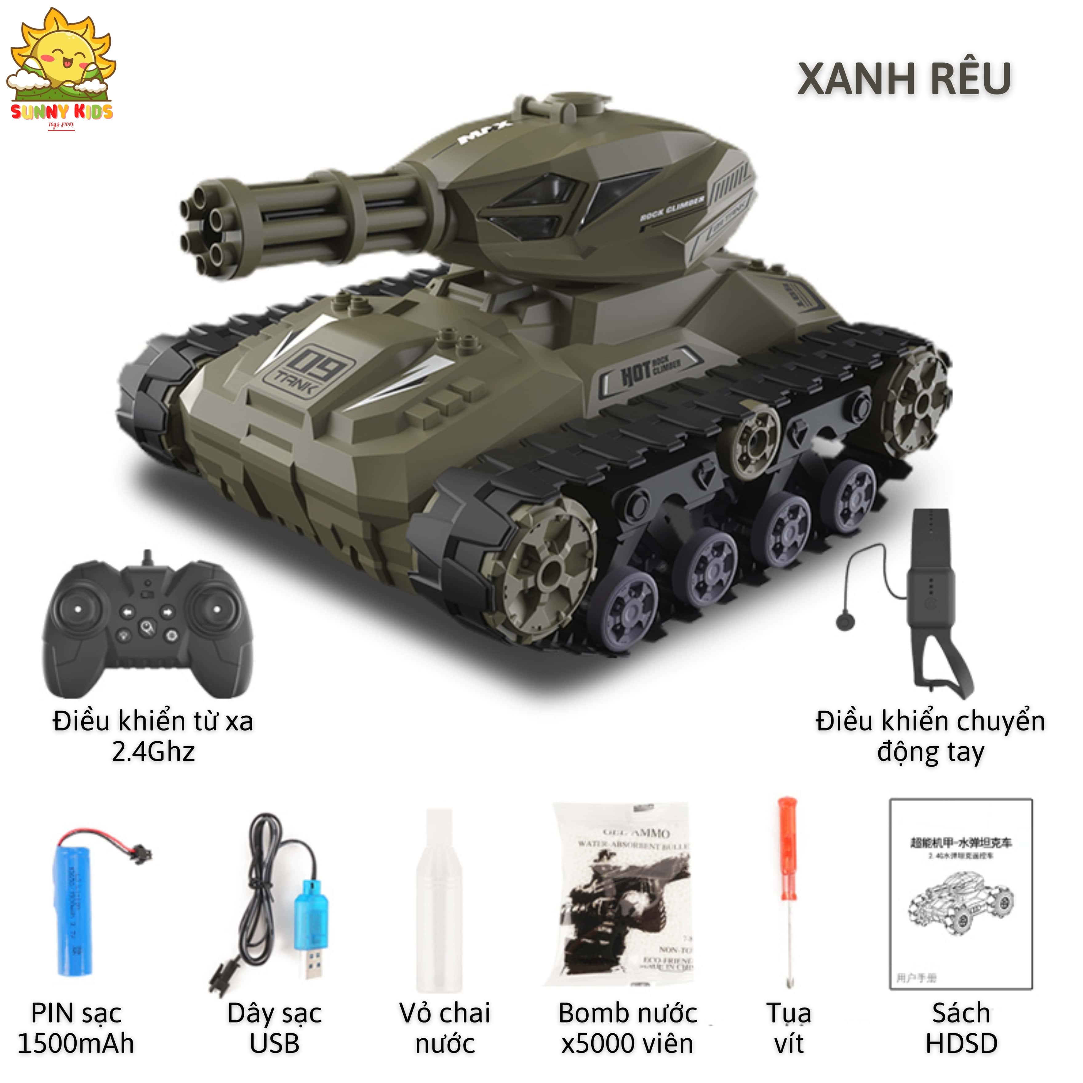 Xe tăng điều khiển từ xa phóng Bom nước - Q126B