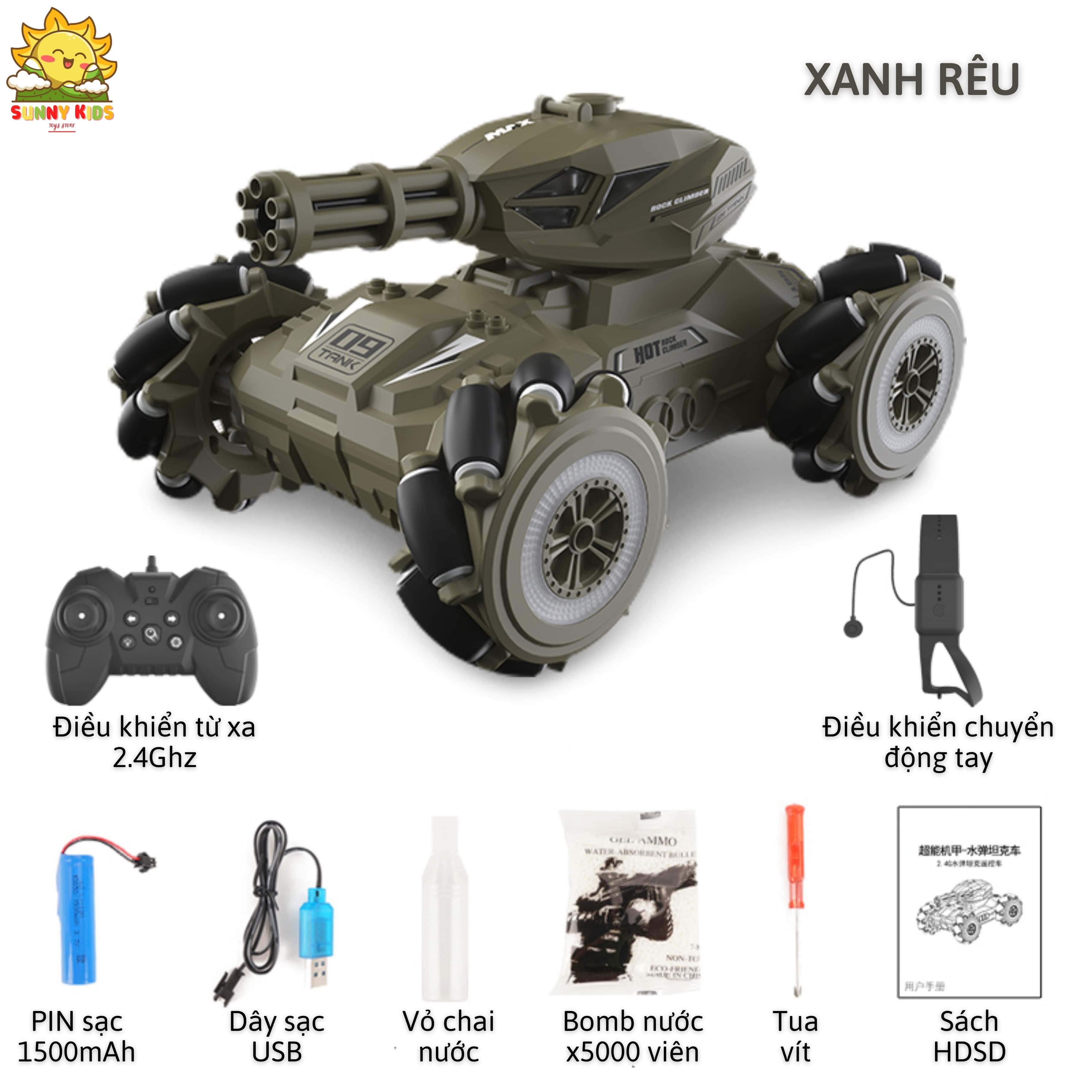 Xe Tăng điều khiển từ xa bắn Bom nước Q126A