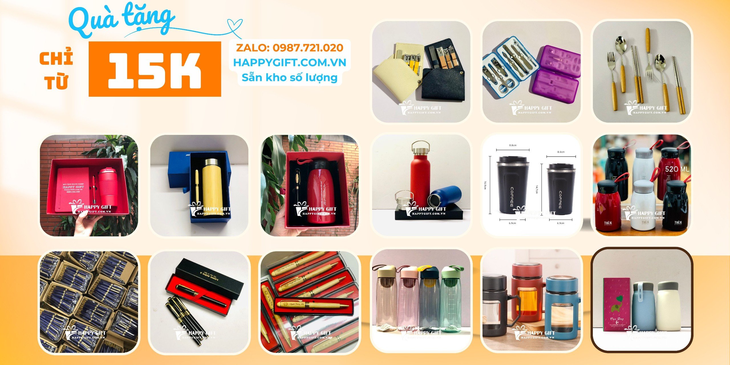 Quà tặng giá rẻ - Bình nước nhựa in ấn logo.