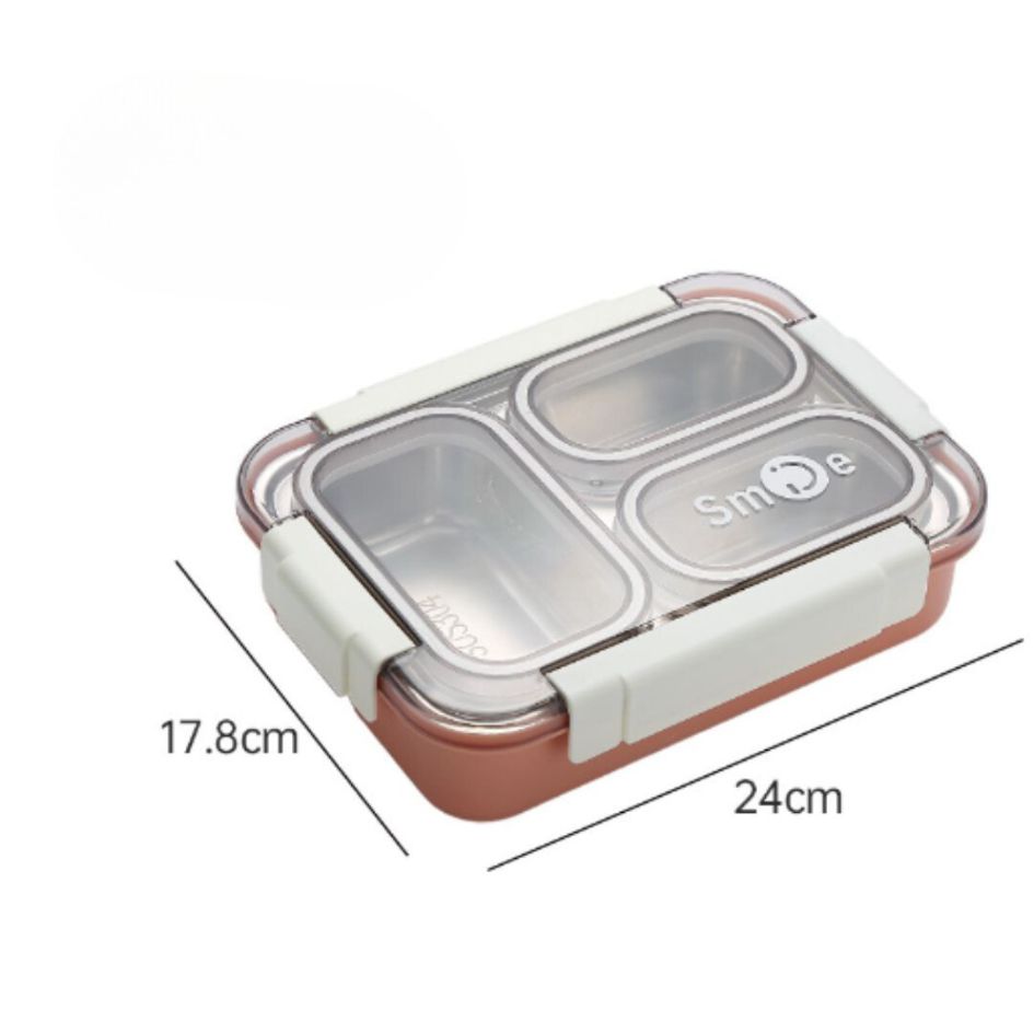 Hộp cơm giữ nhiệt smlie 3 ngăn 2559