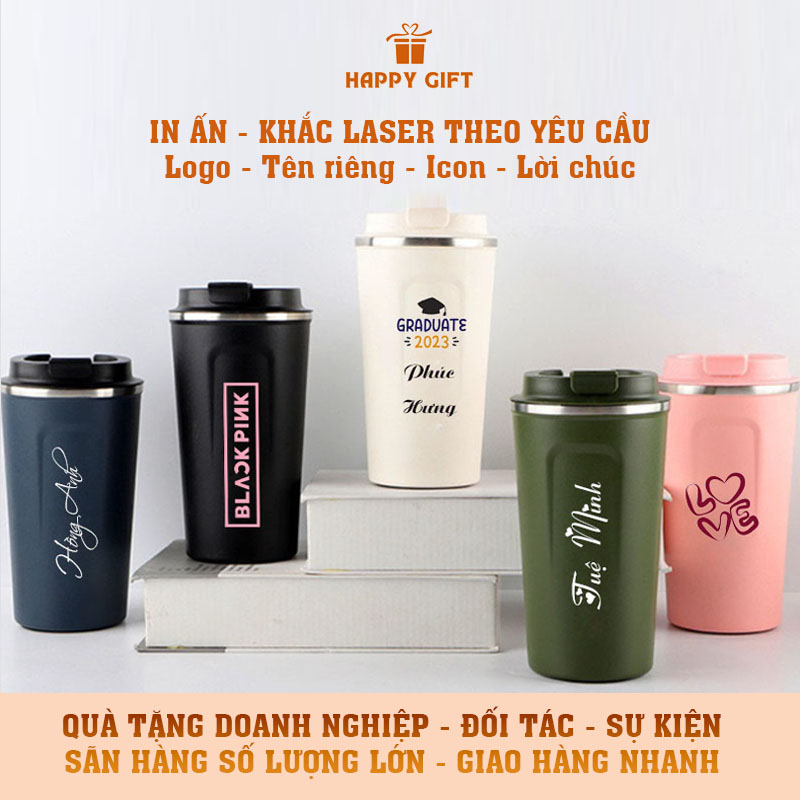 Cốc Giữ Nhiệt Cà Phê 510ml, 380ml Cốc Giữ Nhiệt Inox 304 BCGN.001