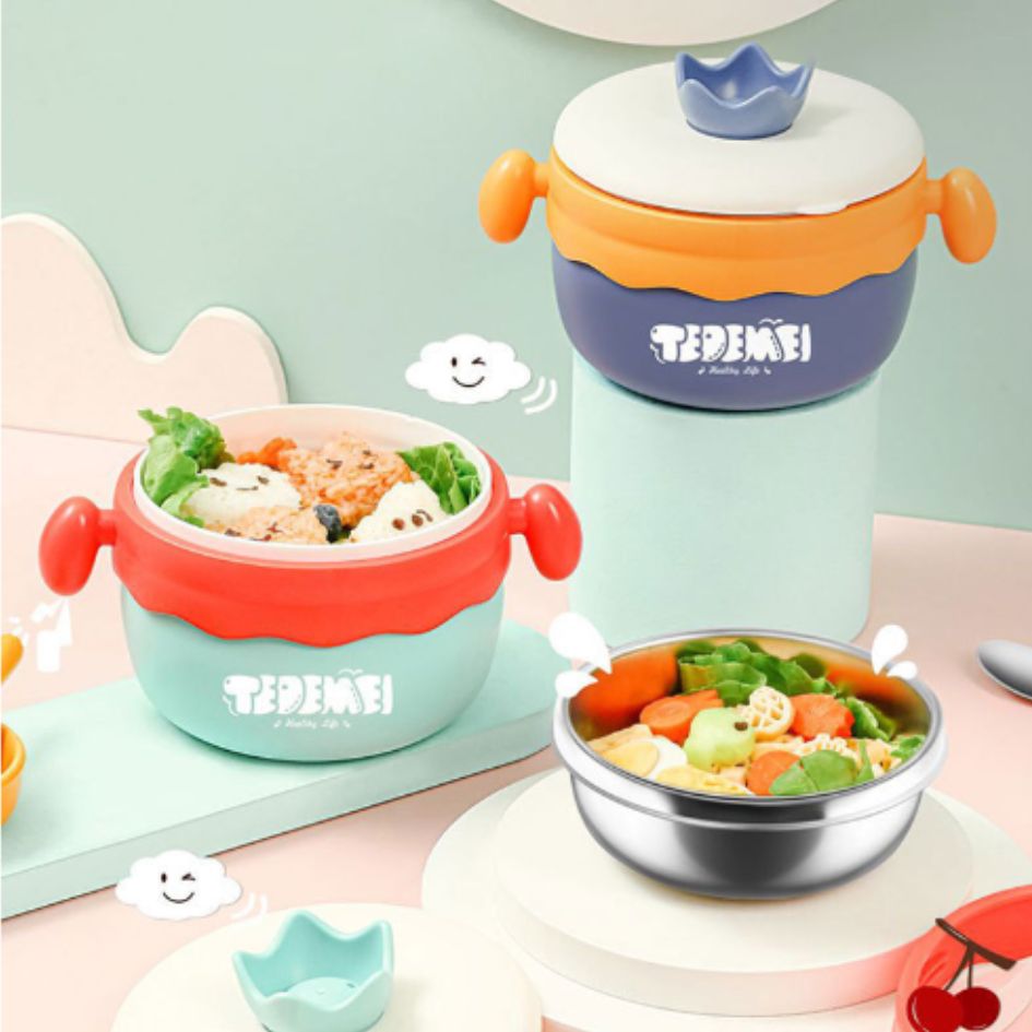 Bát cơm trẻ em Tedemei có tay cầm
