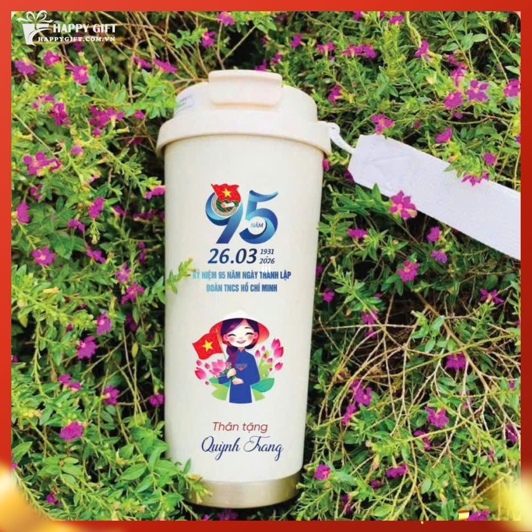 Ly giữ nhiệt coffee dung tích 530ml, thiết kế mới tối giản, tiện lợi có ống hút