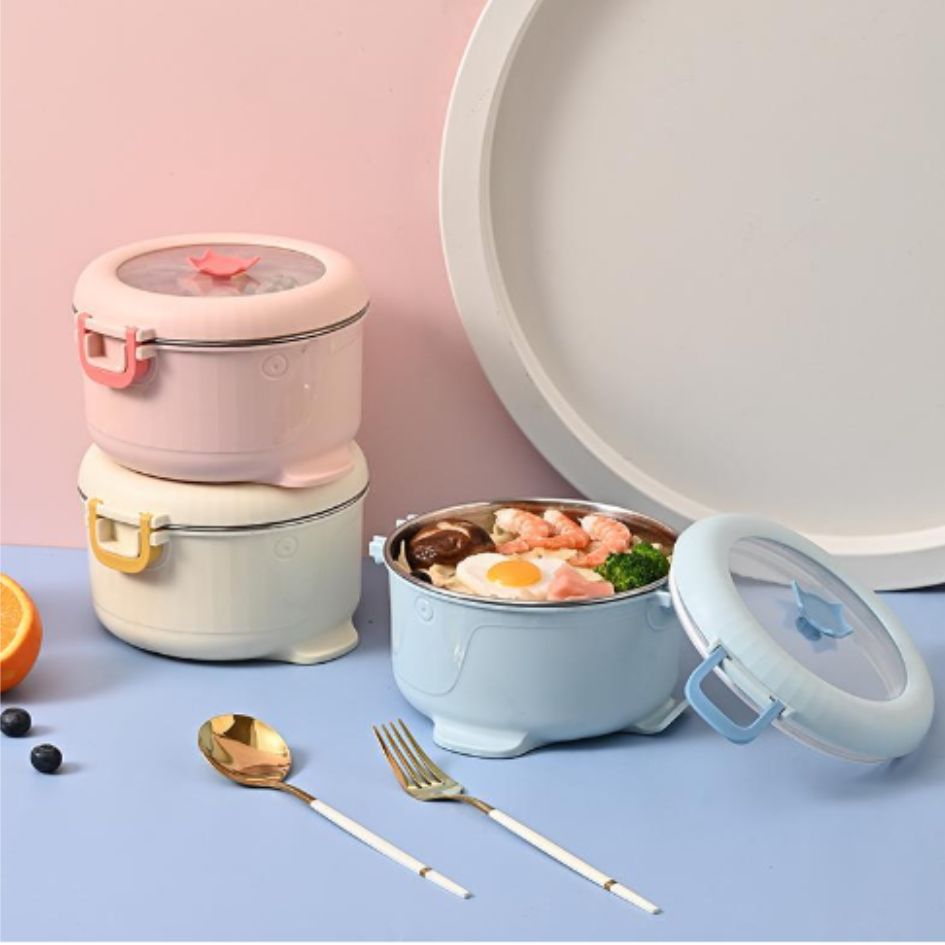 Hộp cơm giữ nhiệt hình nồi cơm, hộp cơm văn phòng