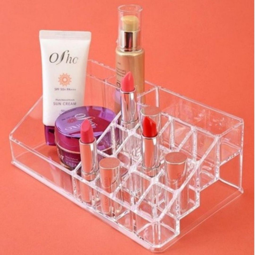 Khay đựng son khay đựng mỹ phẩm 16 ô mika chắc chắn