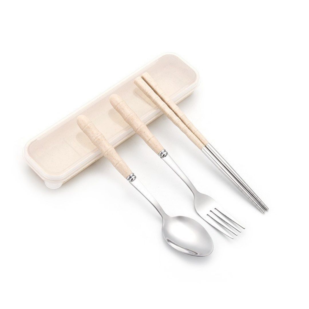 Bộ đũa muỗng nĩa lúa mạch sang trọng Trang Nhã