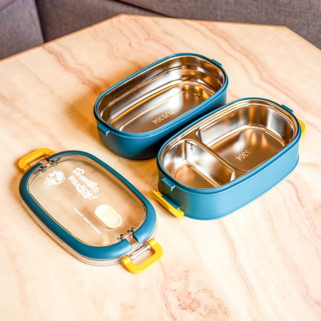 Hộp cơm giữ nhiệt, thực phẩm văn phòng  2 tầng Inox, chống gỉ, sang trọng