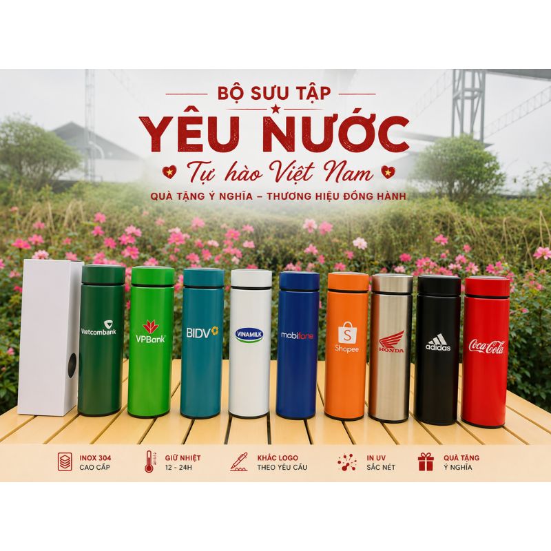 Bình Giữ Nhiệt Inox 304 Cổ Phong 500ml – In Logo, Khắc Tên Theo Yêu Cầu