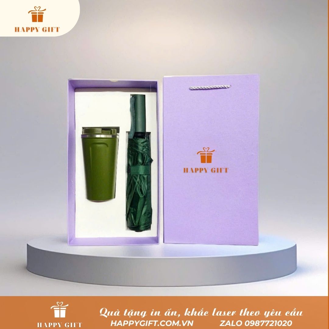 🎁 SET Ô CẦM TAY KÈM CỐC - BÌNH GIỮ NHIỆT - S05