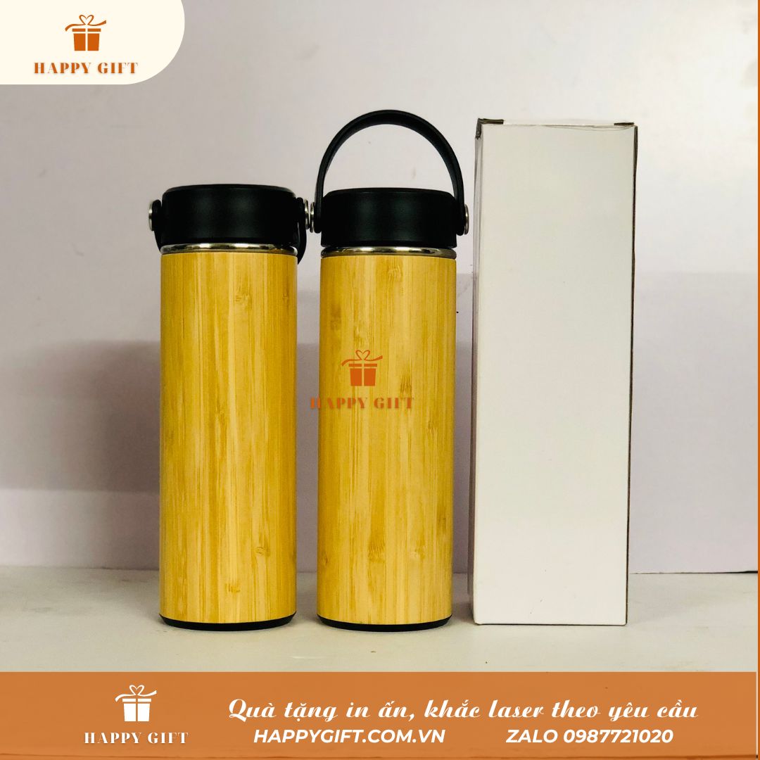 Bình giữ nhiệt bọc tre-Quà tặng doanh nghiệp trang trọng, ý nghĩa