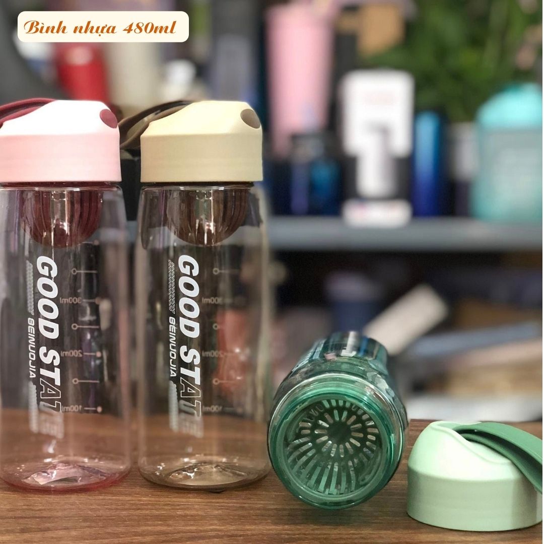 Bình nước thể thao good st 480ml/550ml có lõi lọc trà nhựa