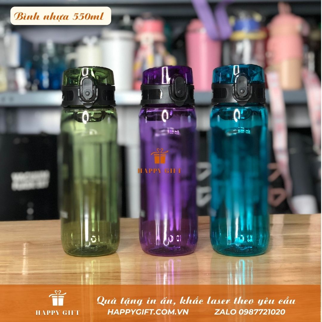 Bình nước nhựa thể thao 3 màu tiện lợi