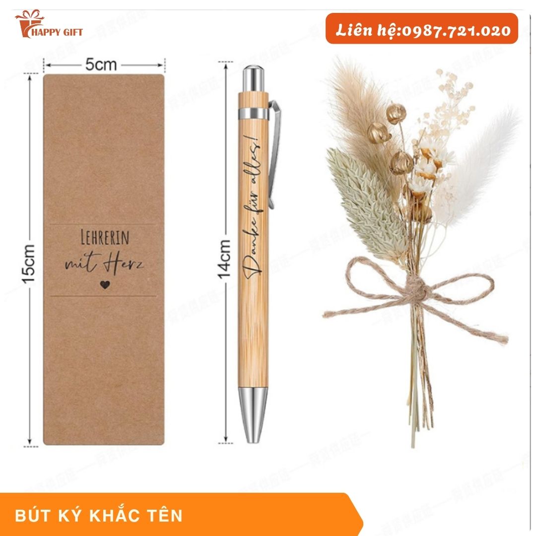 Bút bi kí tre - Nhận khắc lazer theo yêu cầu giá cả hợp lý - Quà Tặng Giá Rẻ - Khắc lazer, in uv