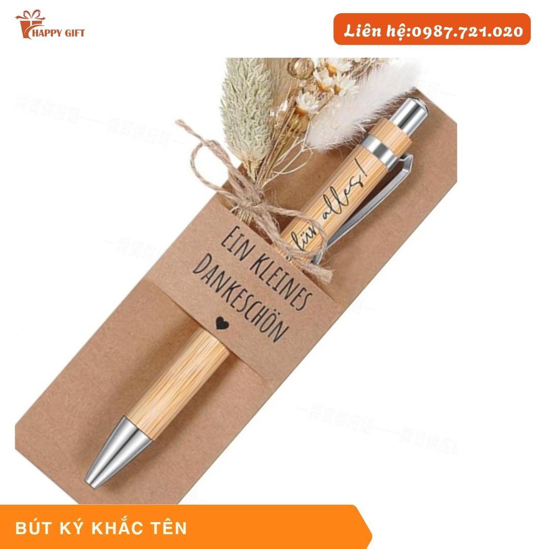 Bút bi kí tre - Nhận khắc lazer theo yêu cầu giá cả hợp lý - Quà Tặng Giá Rẻ - Khắc lazer, in uv