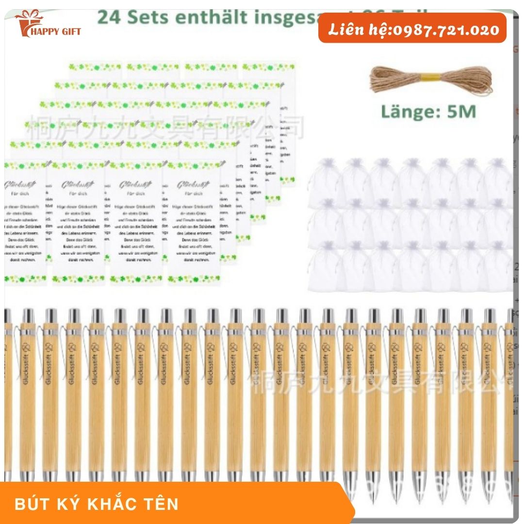 Bút bi kí tre - Nhận khắc lazer theo yêu cầu giá cả hợp lý - Quà Tặng Giá Rẻ - Khắc lazer, in uv