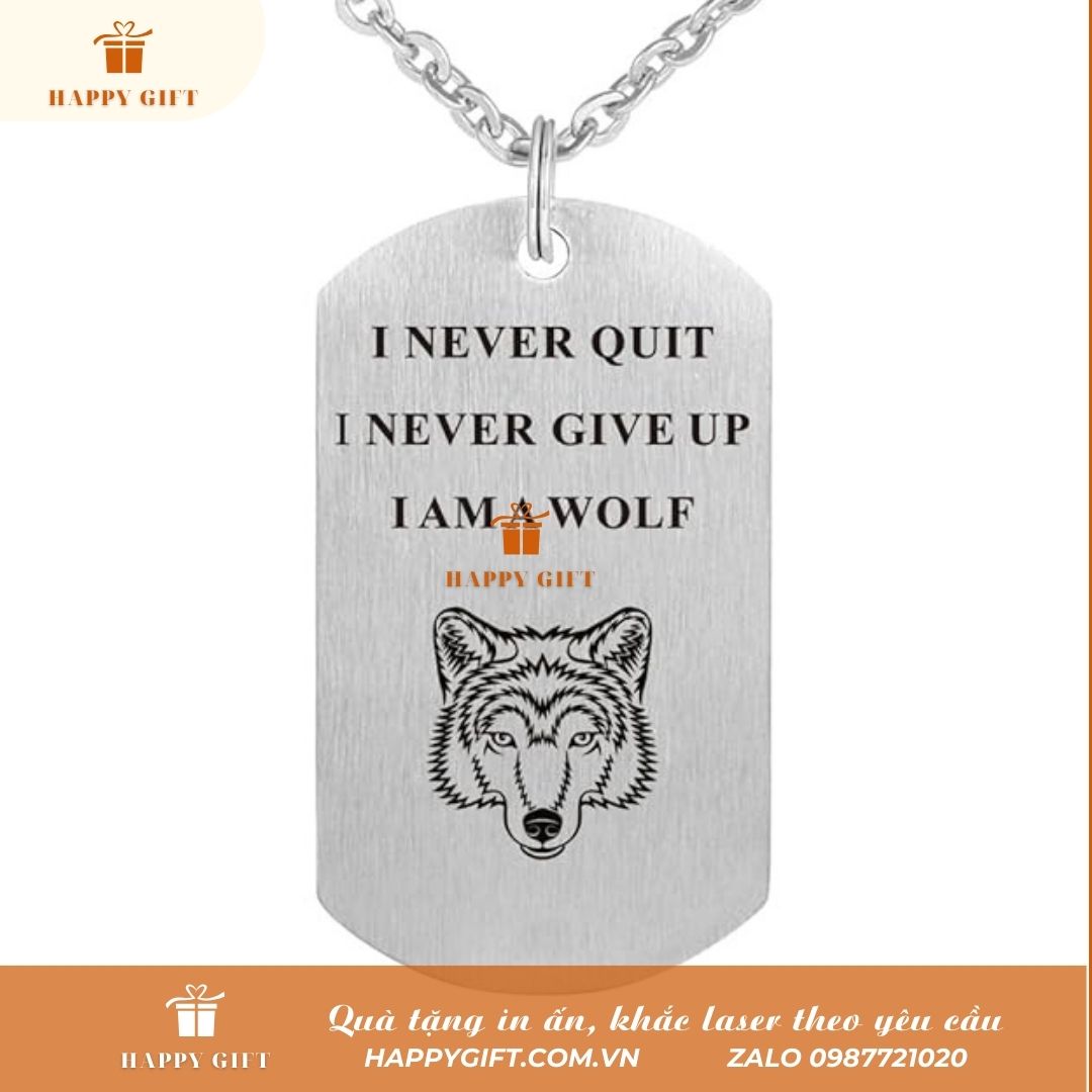 Khắc laser thẻ bài lính Dogtag